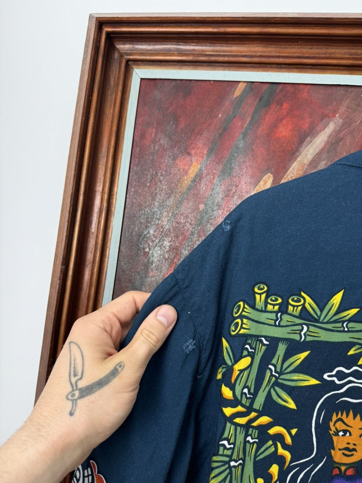 Mambo Vintage 90s MAMBO Shirt Traditional Tattoo Rayon Australia Size US M / EU 48-50 / 2 - 6 Thumbnail