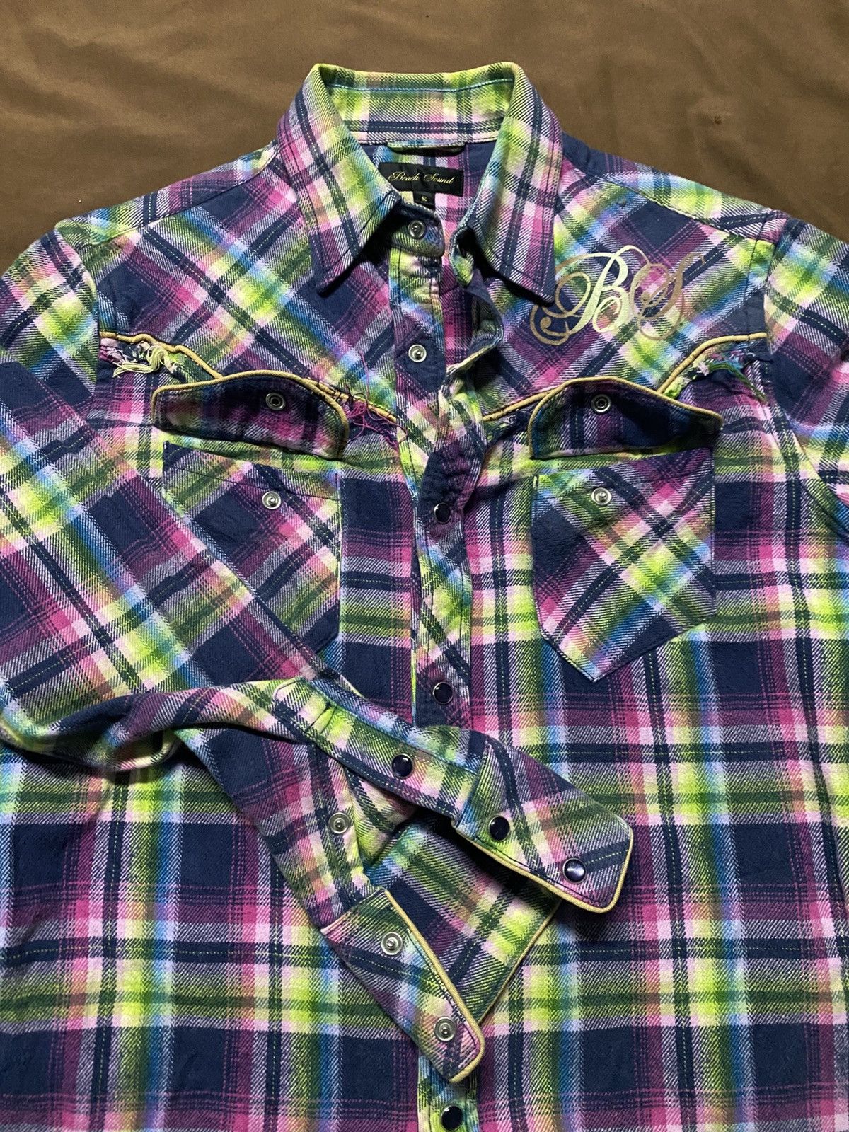 Japanese Brand Beach Sound Multicolor Western Snap Button Shirt Size S / US 4 / IT 40 - 5 Thumbnail