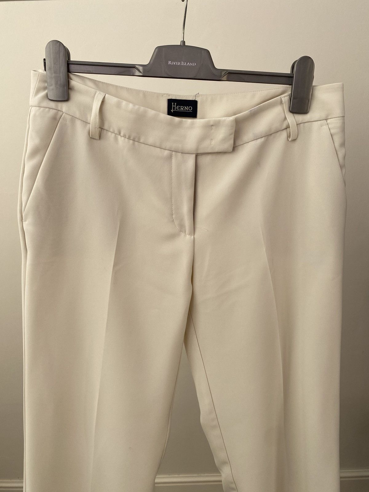 Herno Vintage Herno Beige Tailored Trousers Elegant Pants Size US 34 / EU 50 - 4 Thumbnail