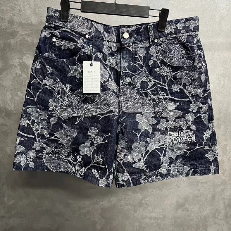 Louis Vuitton Louis Vuitton Floral Print Denim Shorts Size US 34 / EU 50 - 1 Thumbnail