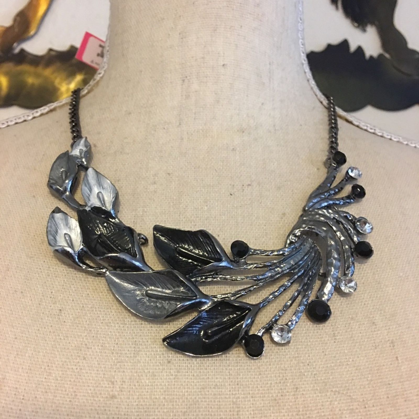 Betsey Johnson Betsey Johnson silver & black chrome necklace Size ONE SIZE - 1 Thumbnail