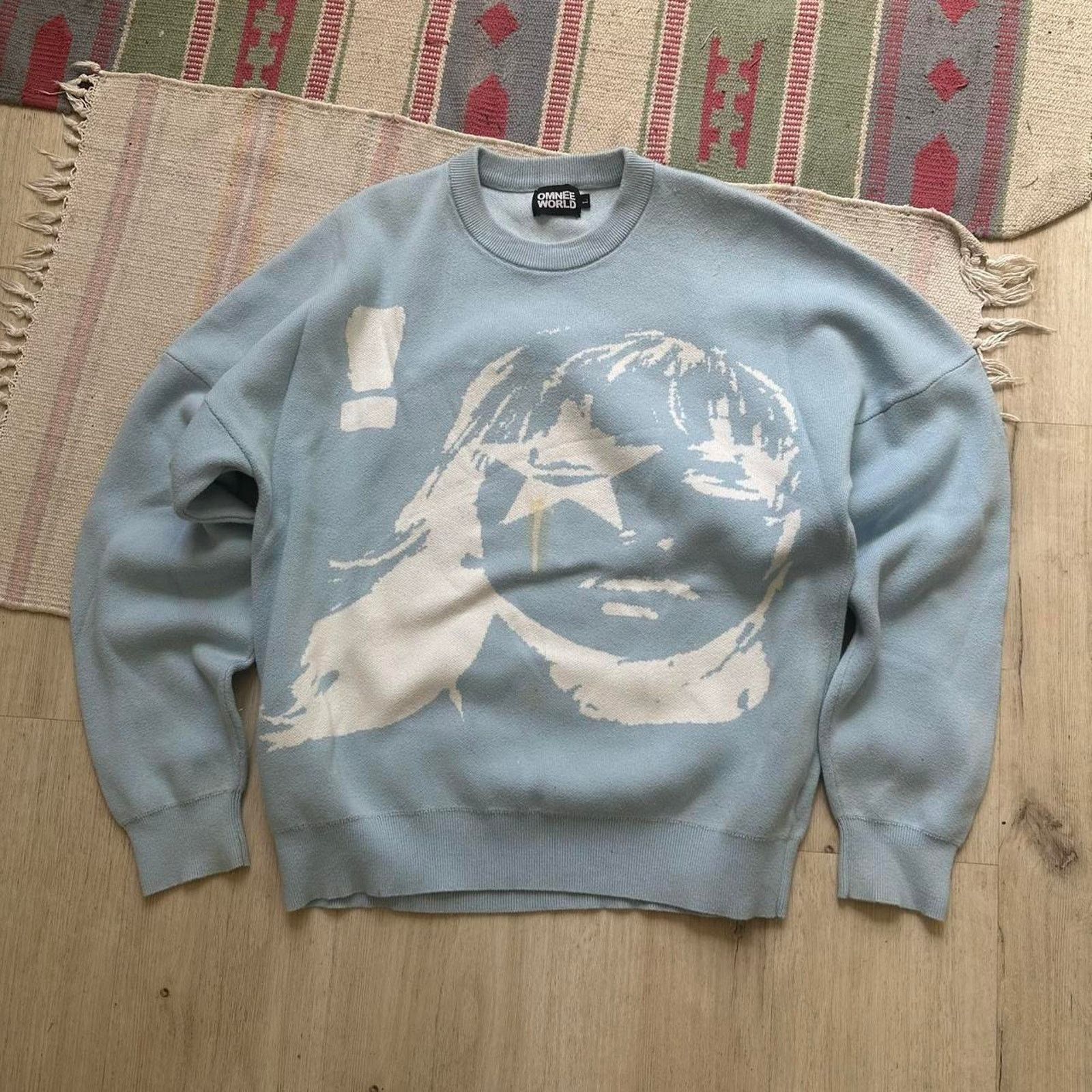 Other Streetwear Omnee World Star Girl Knit Pulllver AOP Sweater Size US L / EU 52-54 / 3 - 4 Thumbnail