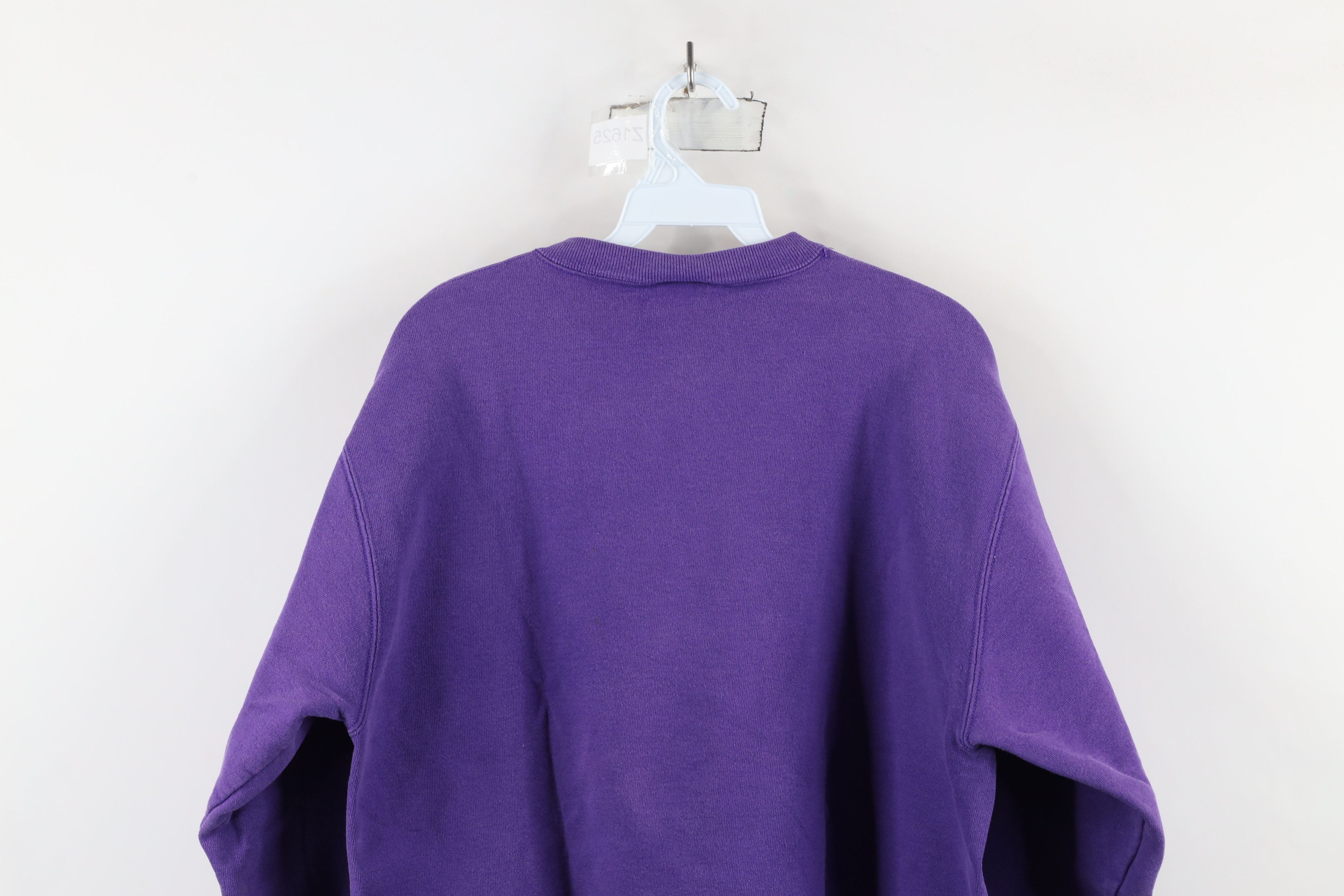 Champion × Vintage Vintage 90s Champion Spell Out Crewneck Sweatshirt Purple Size US L / EU 52-54 / 3 - 14 Thumbnail