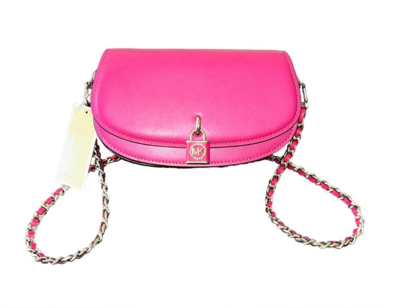 Michael Kors MICHAEL KORS Mila Leather Shoulder Sling Bag - Deep Fuchsia Size ONE SIZE - 2 Thumbnail
