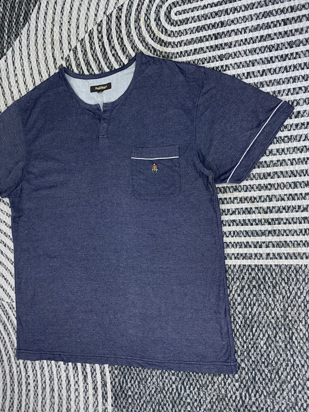 Paul Stuart Vintage Paul Stuart Small Logo Embroidered Shortsleeve Shirt Size US L / EU 52-54 / 3 - 4 Thumbnail