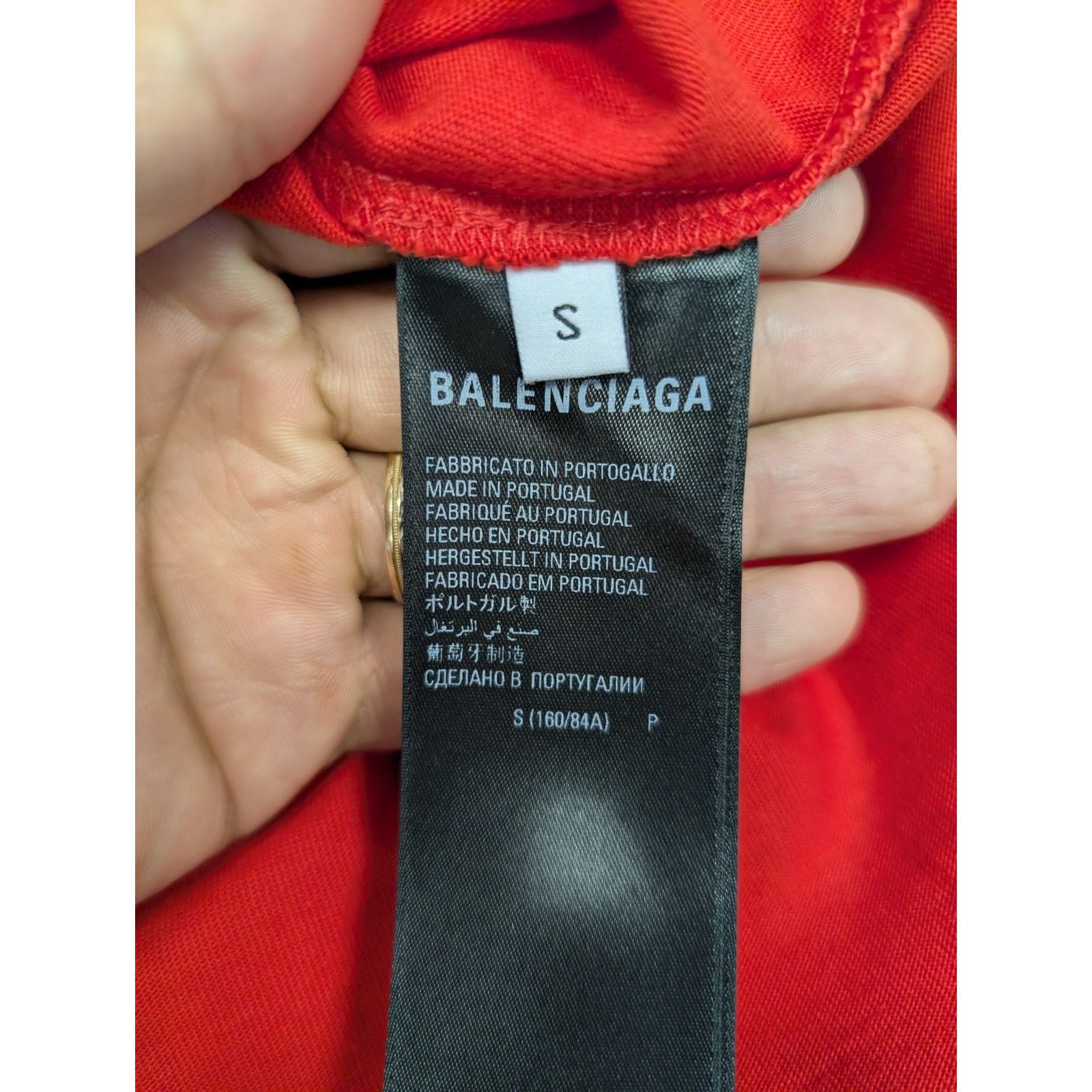 Balenciaga o1rshd1 Q:2 / Embro Pol Campgn Vintage Jersey T-Shirt in Red Size US S / EU 44-46 / 1 - 7 Thumbnail