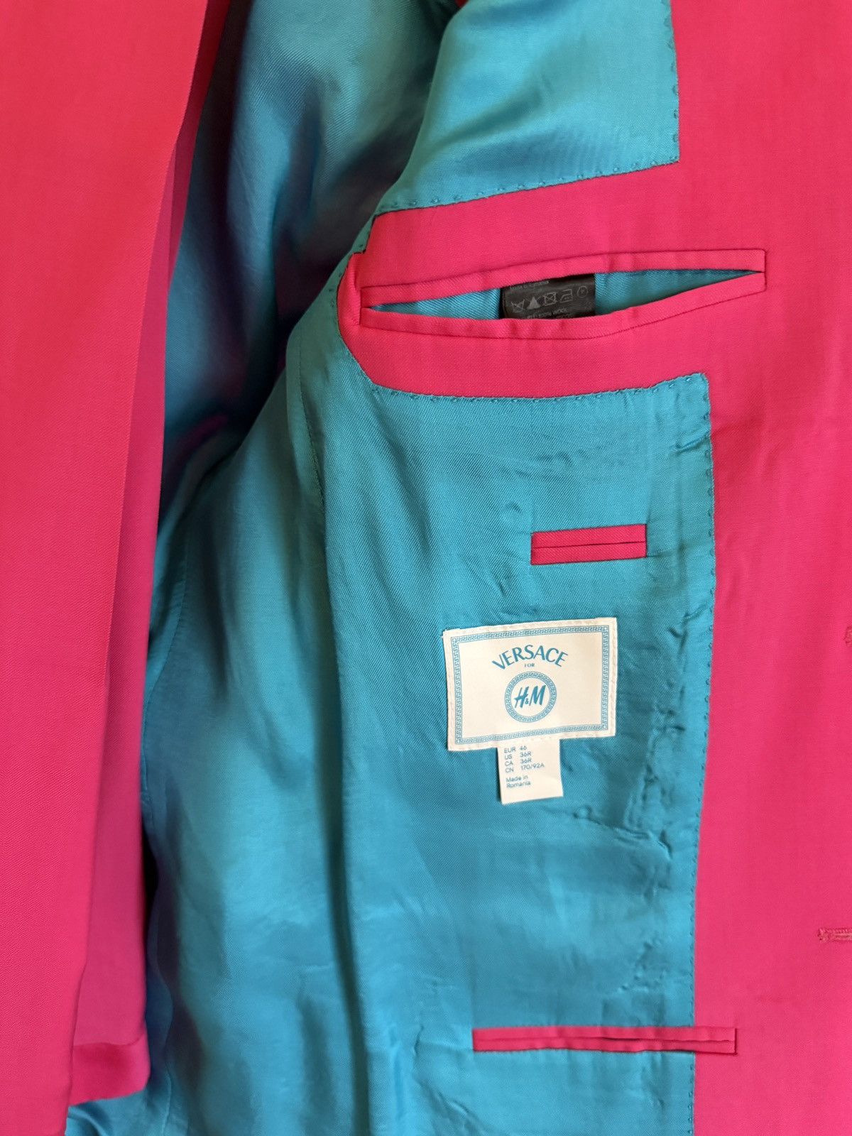 H&M × Versace Hot Pink Two-Piece Suit Size 36R - 6 Thumbnail