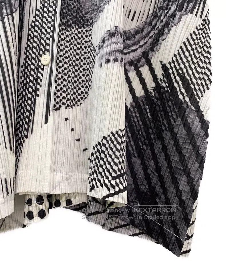 Issey Miyake Issey Miyake Ink Wash Ruched Sleeveless Top Size L / US 10 / IT 46 - 5 Thumbnail