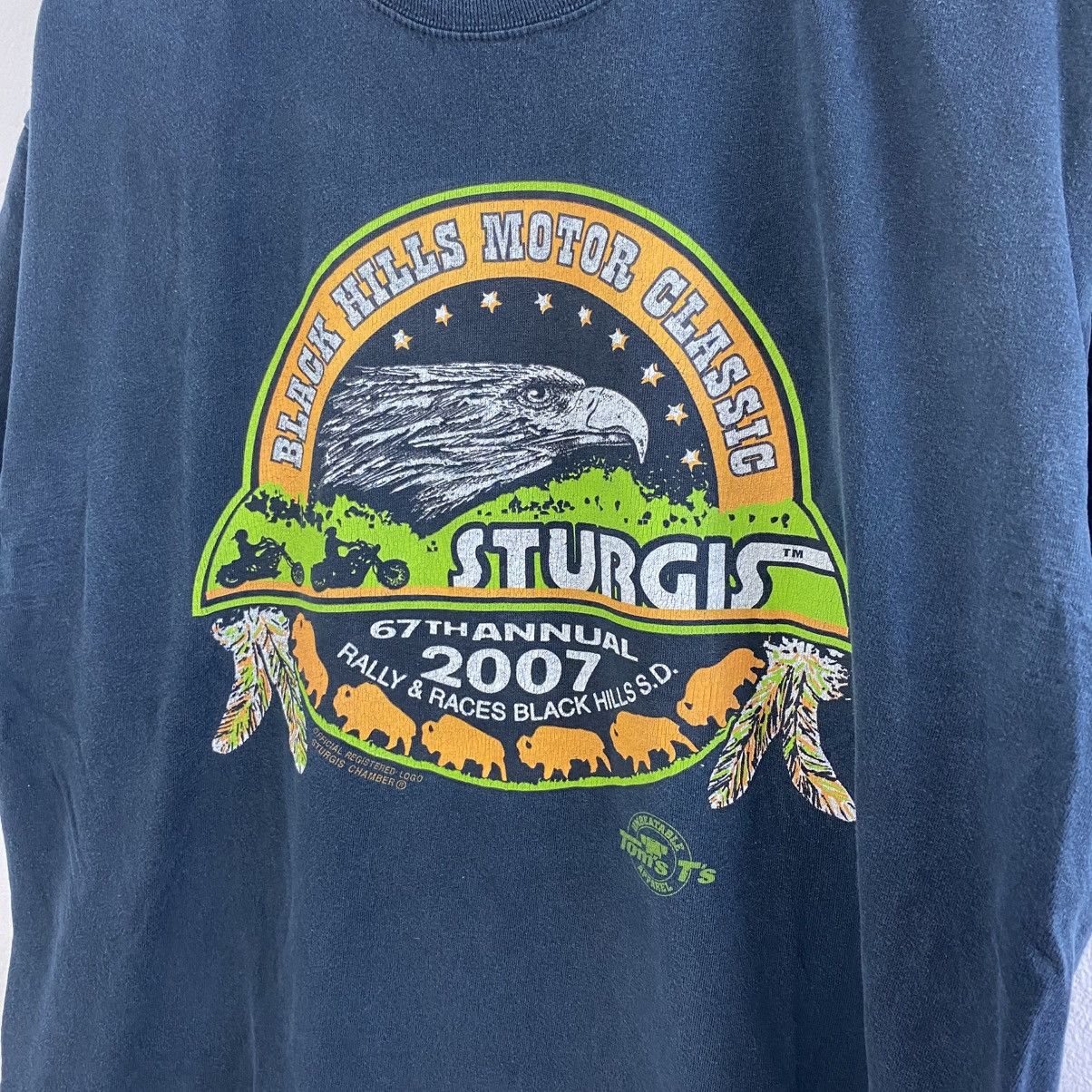 Harley Davidson Vintage Sturgis Black Hills Rally Eagle T Shirt Double Sided Size US L / EU 52-54 / 3 - 2 Thumbnail