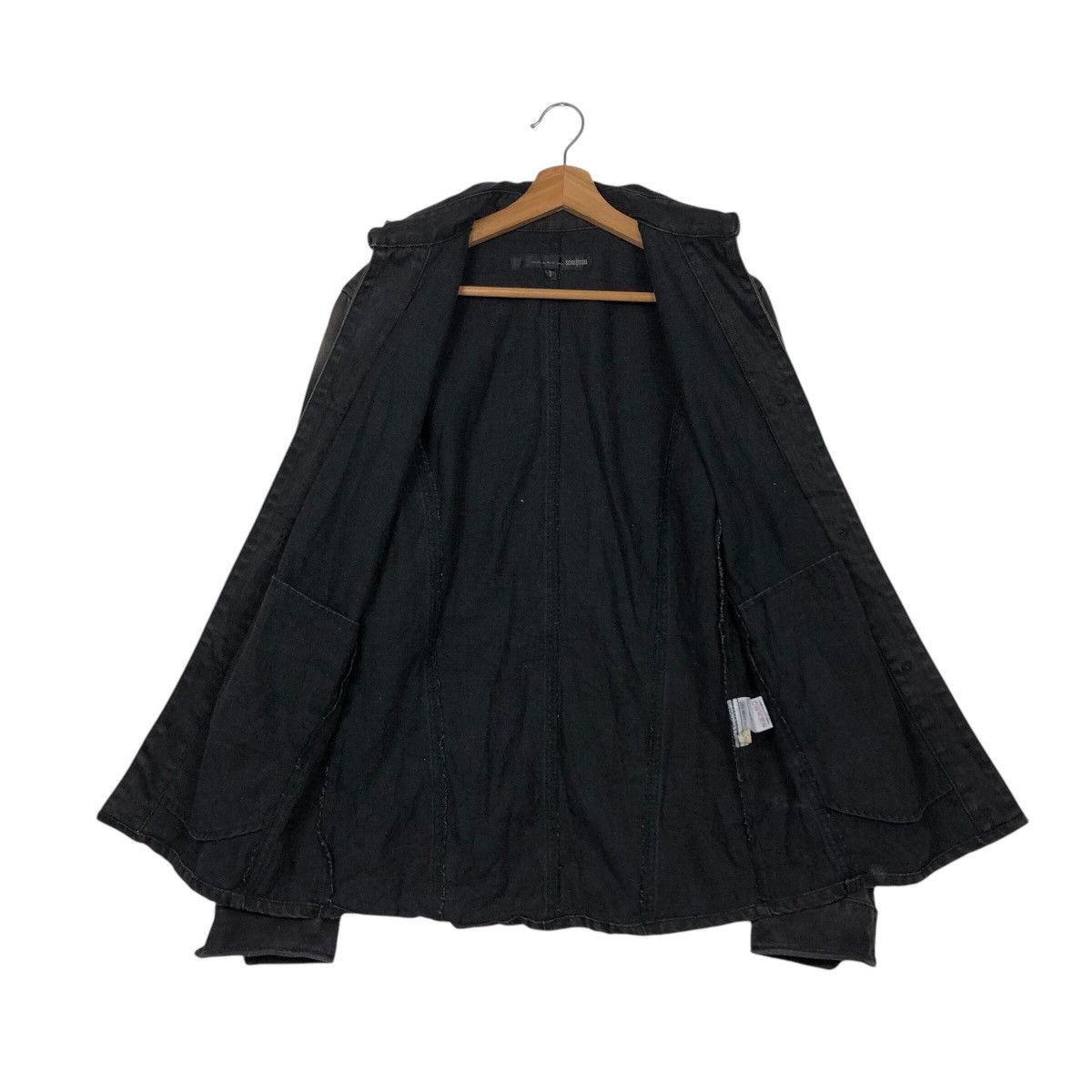 Japanese Brand 📌Schlussel Biker Denim Jacket Iconic Black Issey Miyake Size US M / EU 48-50 / 2 - 14 Thumbnail