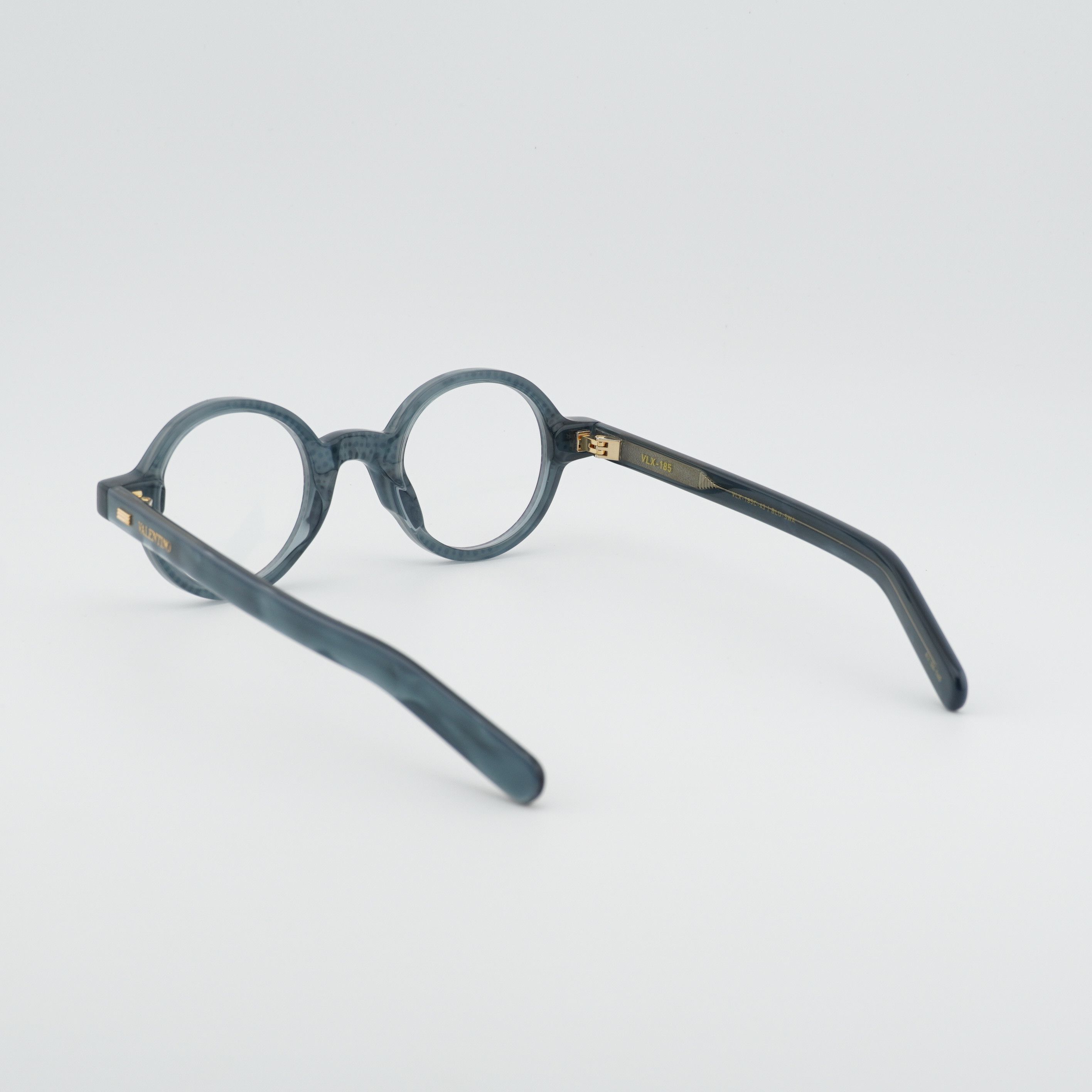 Valentino Valentino VLX-185C Eyeglasses Blue Pearl Crystal 43mm Round Size ONE SIZE - 4 Thumbnail
