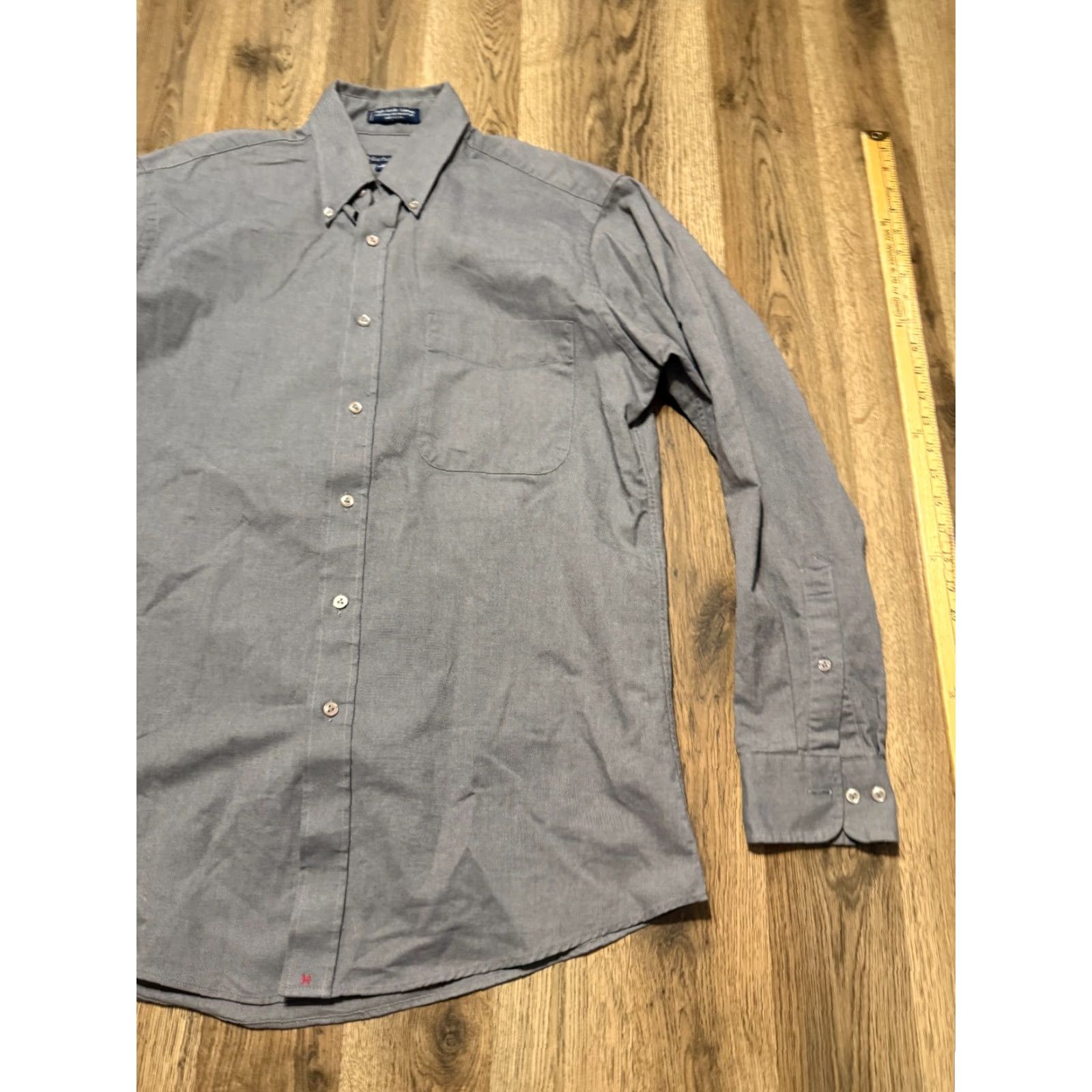 Vintage Hathaway Shirt Mens Size L Gray Long Sleeve Button Down Shirt Shirt Button-Up Casual Classic Pockets Size US L / EU 52-54 / 3 - 4 Thumbnail