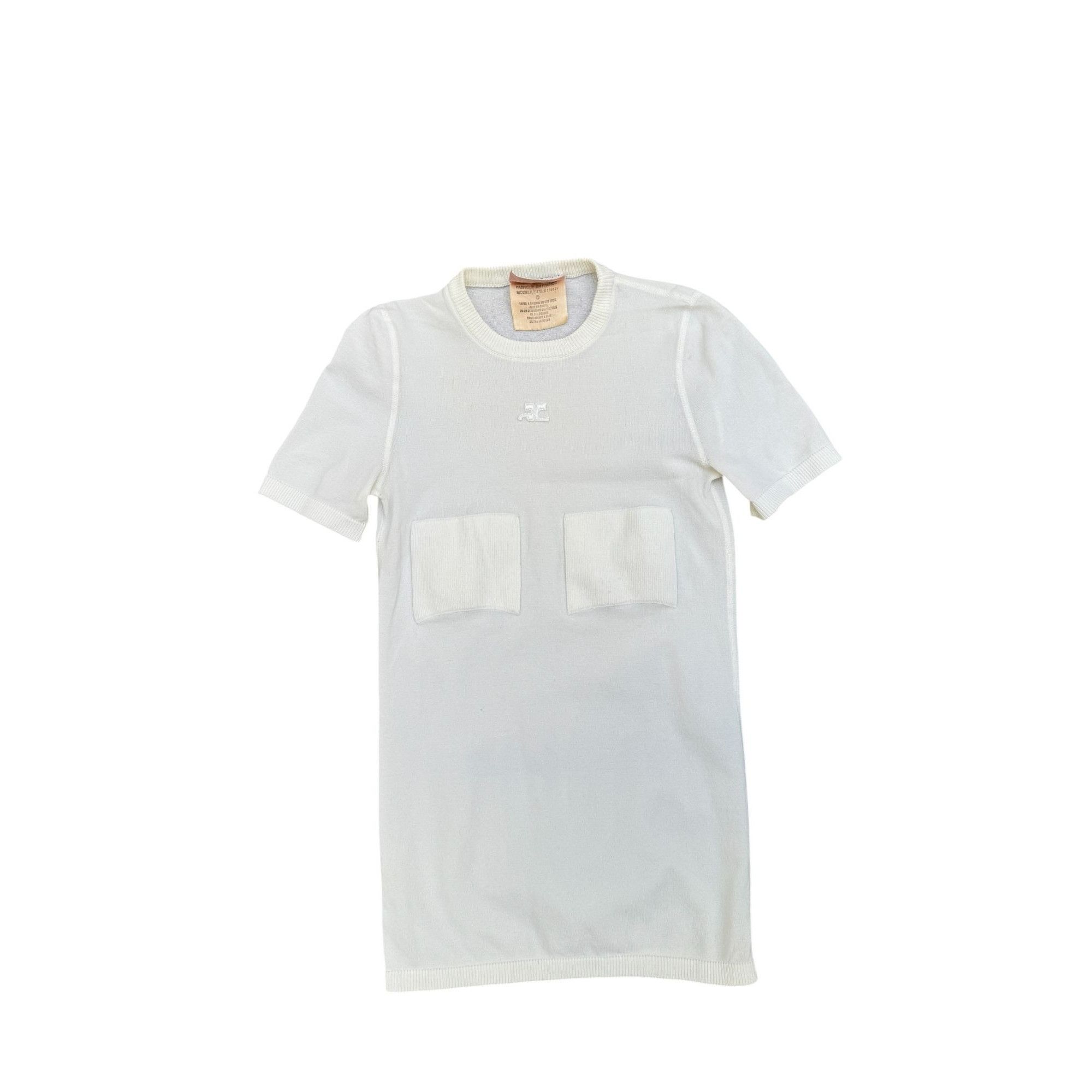 Courreges Vintage White Nylon Top Size S / US 4 / IT 40 - 1 Thumbnail