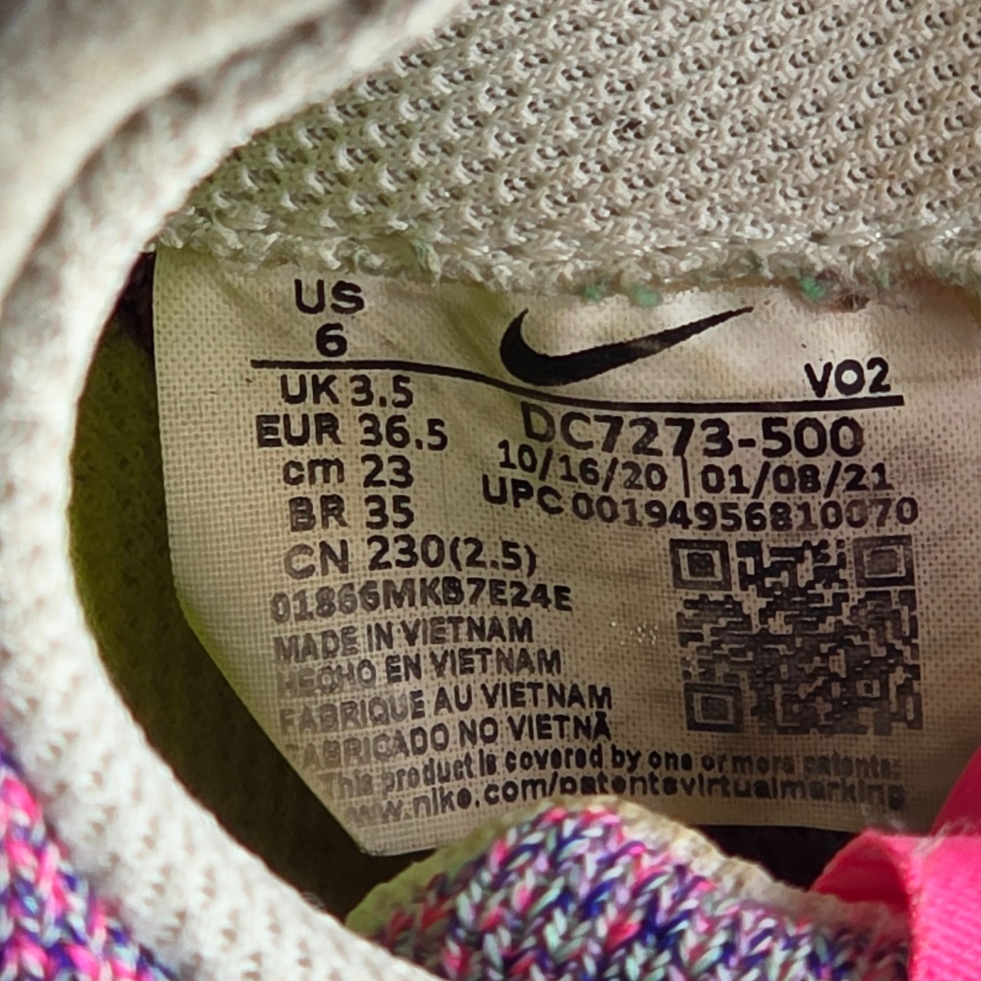 Nike Nike Air Force 1 Crater Knit Pink Purple Fuchsia Glow Womens Size US 6 / IT 36 - 6 Thumbnail