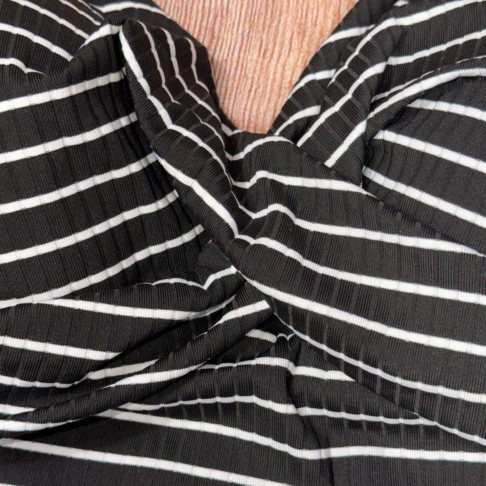Other Freshwater Black and White Striped Tankini Top 3X Size ONE SIZE - 6 Thumbnail
