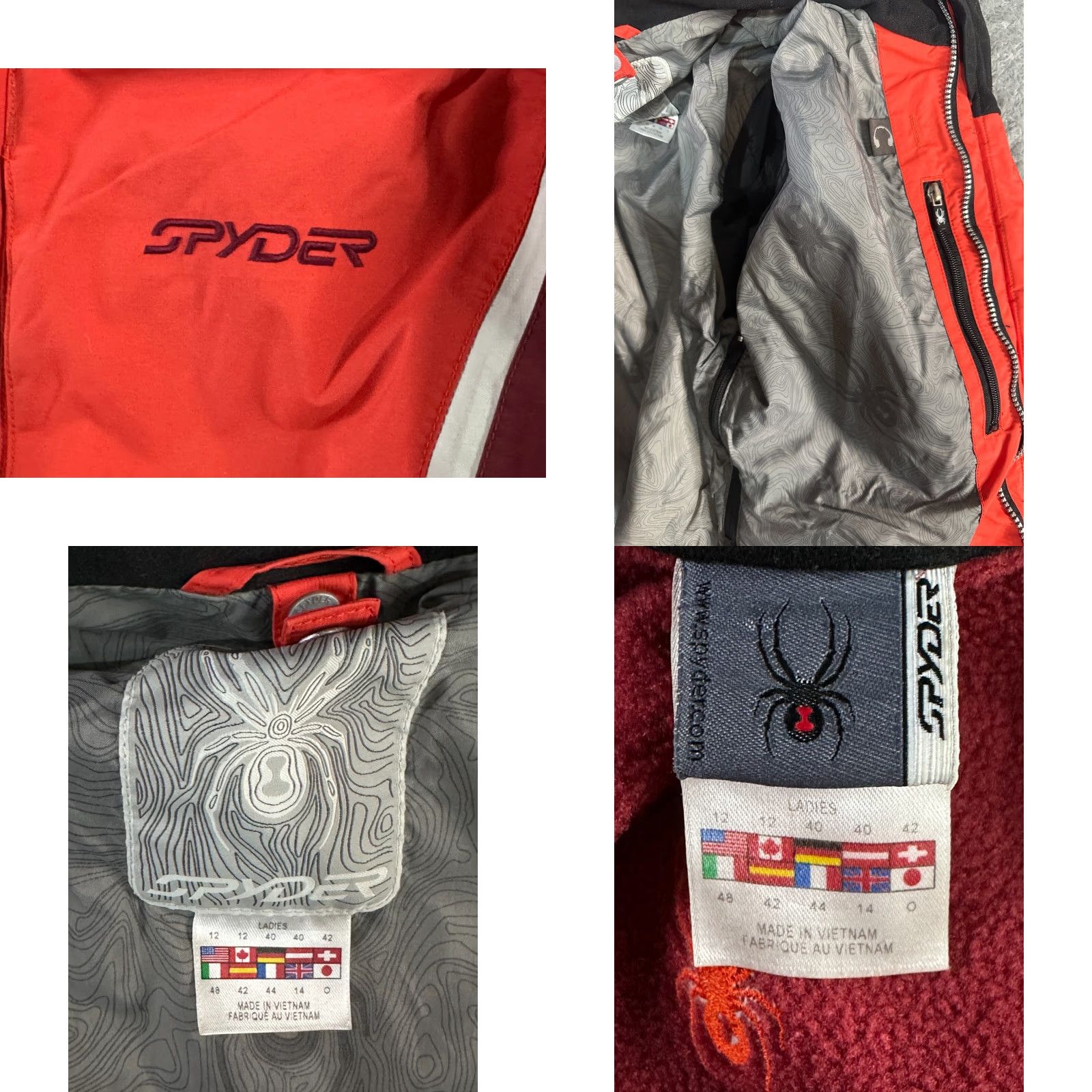 Spyder Spyder Jacket Womens Red 3-in-1 Ski Winter Coat Full Zip Fleece Insulated Mid-Length Casual Outdoor Sports USA Size XL / US 12-14 / IT 48-50 - 9 Thumbnail
