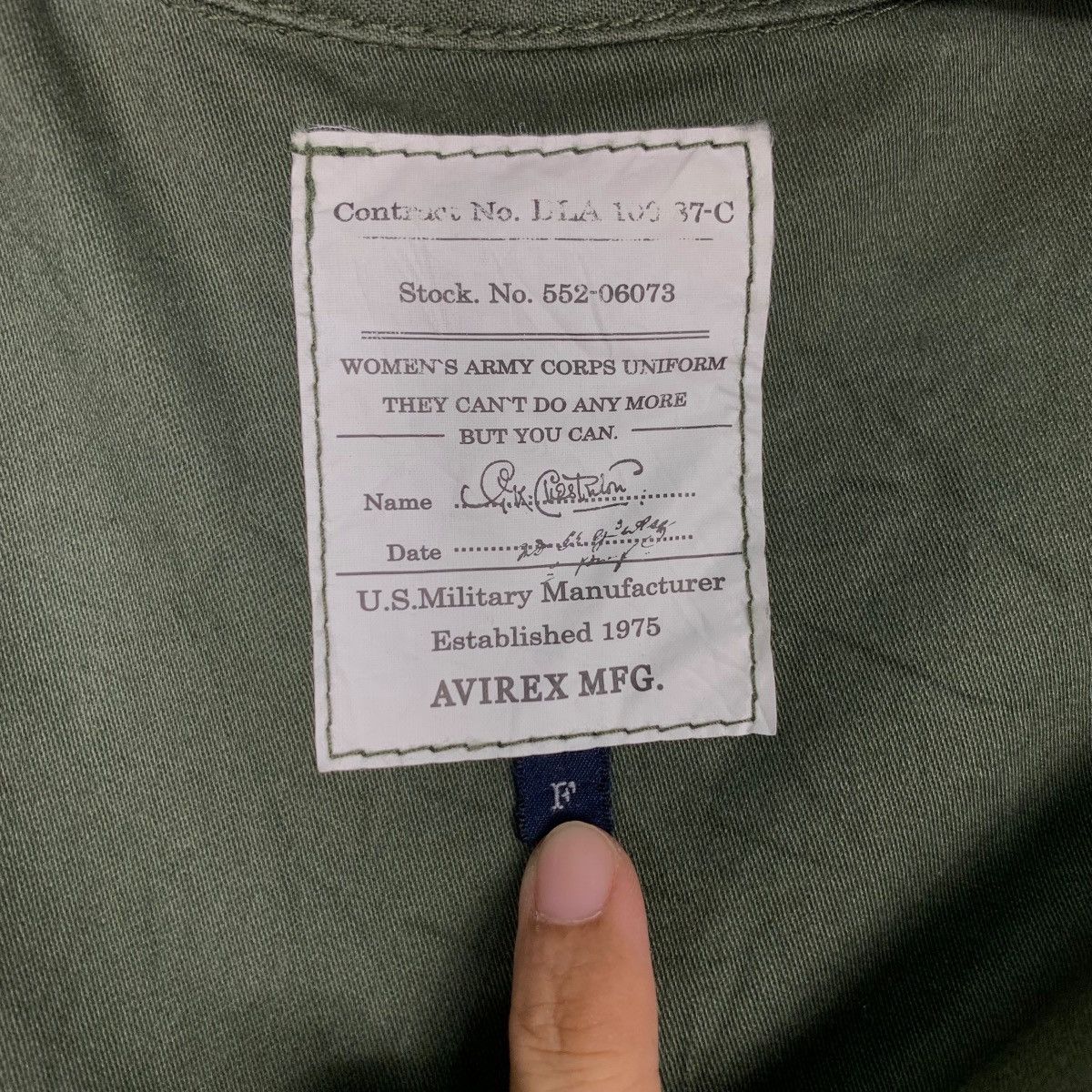 Avirex AVIREX Cropped Field Jacket Button Jacket #0144-C8 Size ONE SIZE - 17 Thumbnail