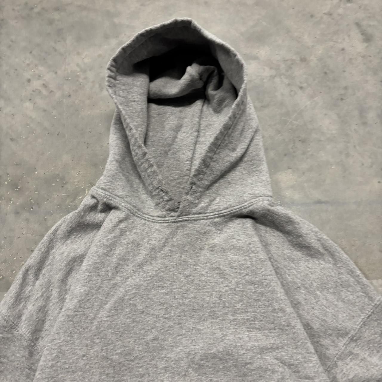Japanese Brand × Vintage Crazy Vintage Y2K/2000s Light Grey Blank Russell Style Essential Hoodie! Size US L / EU 52-54 / 3 - 2 Thumbnail
