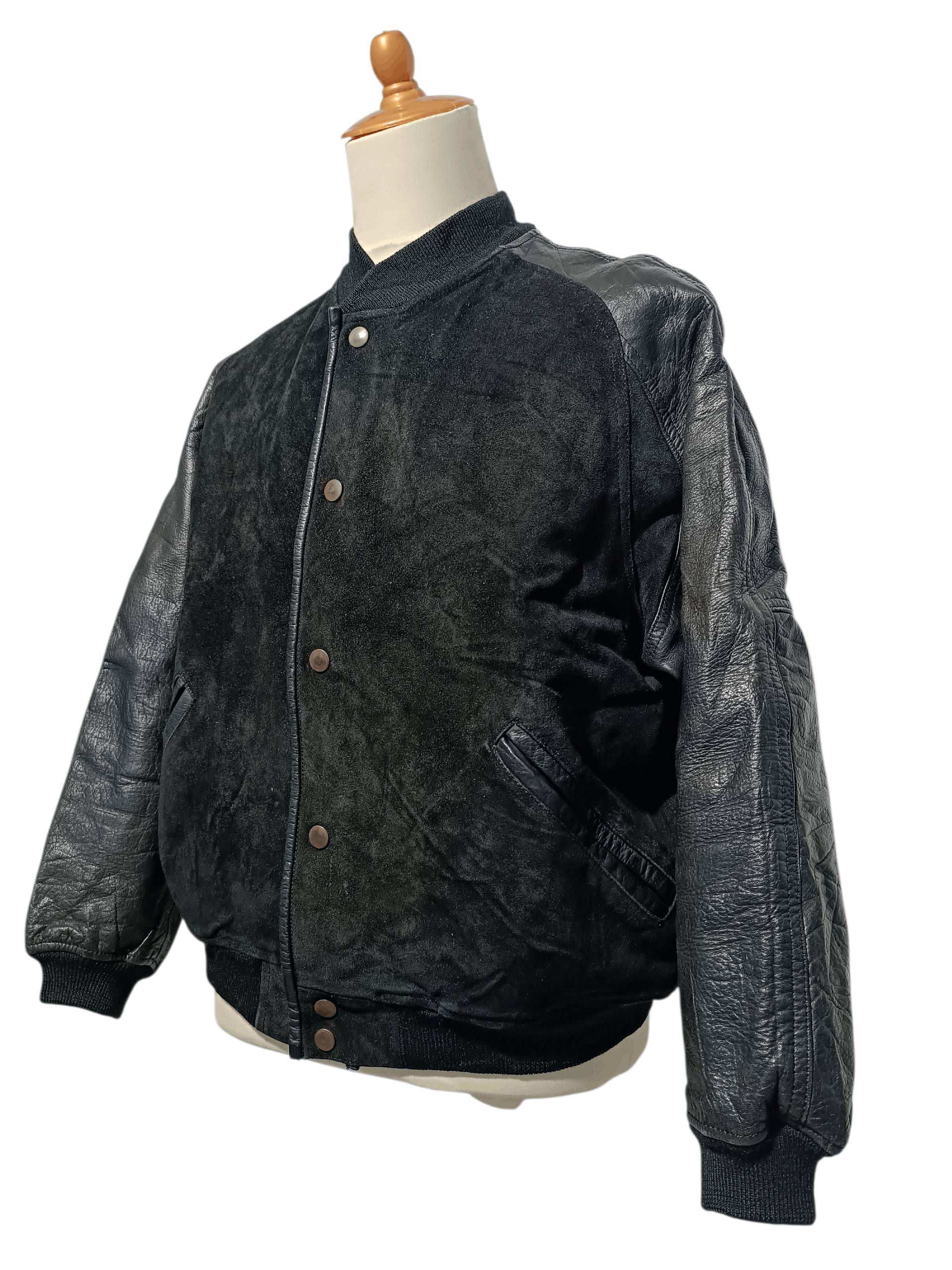 Japanese Brand Vintage Varsity Leather Jacket Made In Japan 🇯🇵 Size US M / EU 48-50 / 2 - 2 Thumbnail