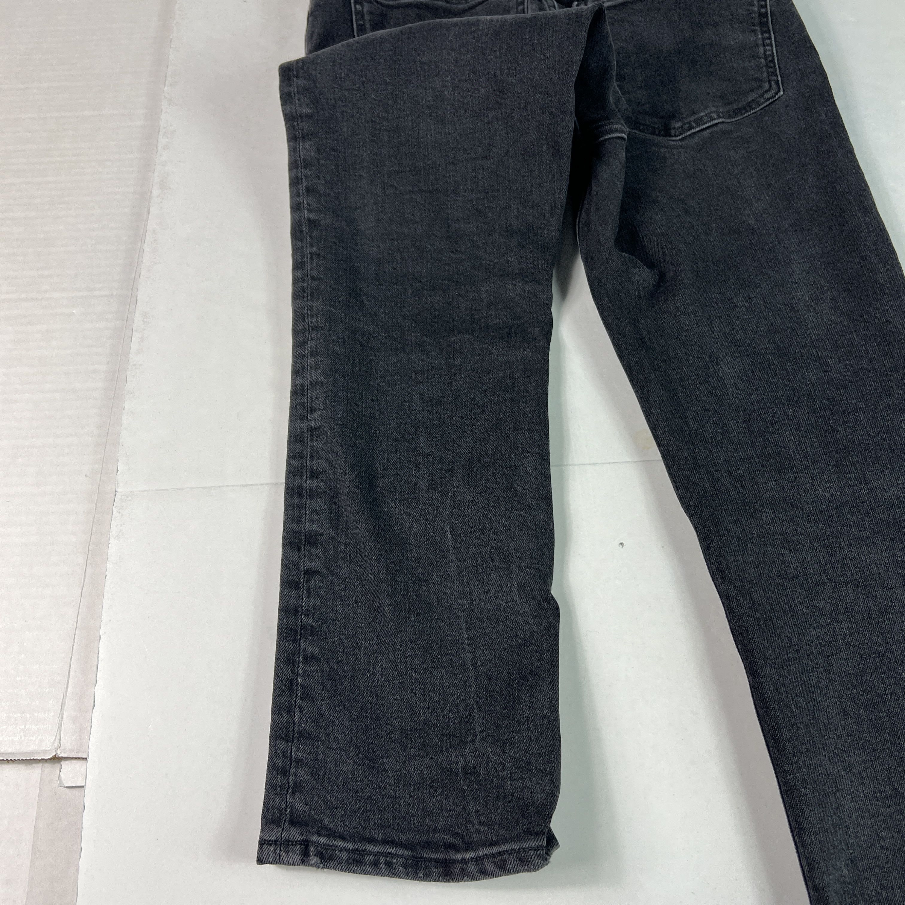 Agolde AGOLDE Jeans Riley Crop Mid Rise Straight Black Faded Denim Size 26" / US 2 / IT 38 - 15 Thumbnail