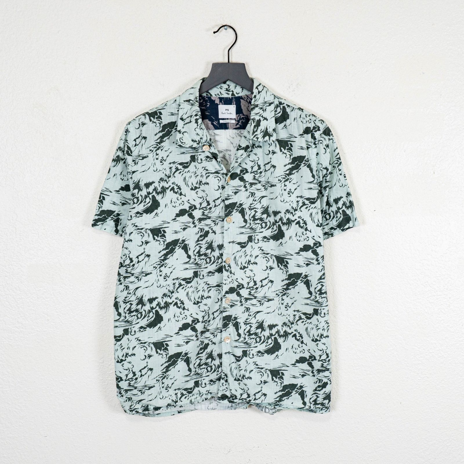 Paul Smith Pual Smith Casual fit Short Sleeve Shirt Wave print Medium Size US M / EU 48-50 / 2 - 2 Thumbnail