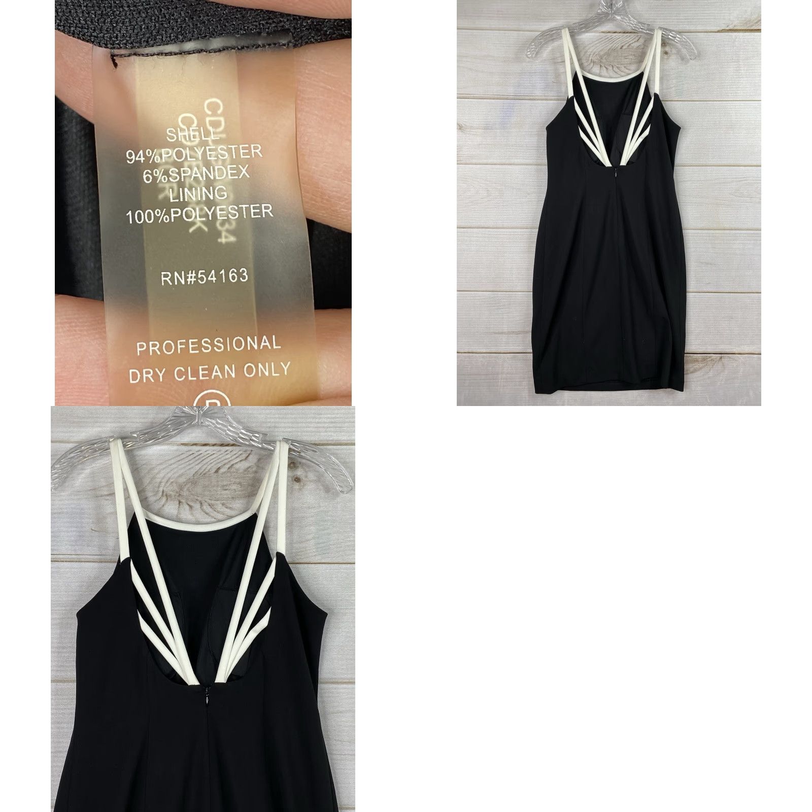 Calvin Klein Calvin Klein Dress Womens 6 Black Sleeveless Stretch Lined Back Scoop Neck Knee Length Zip Fully Lined Classic Sheath Size M / US 6-8 / IT 42-44 - 8 Thumbnail