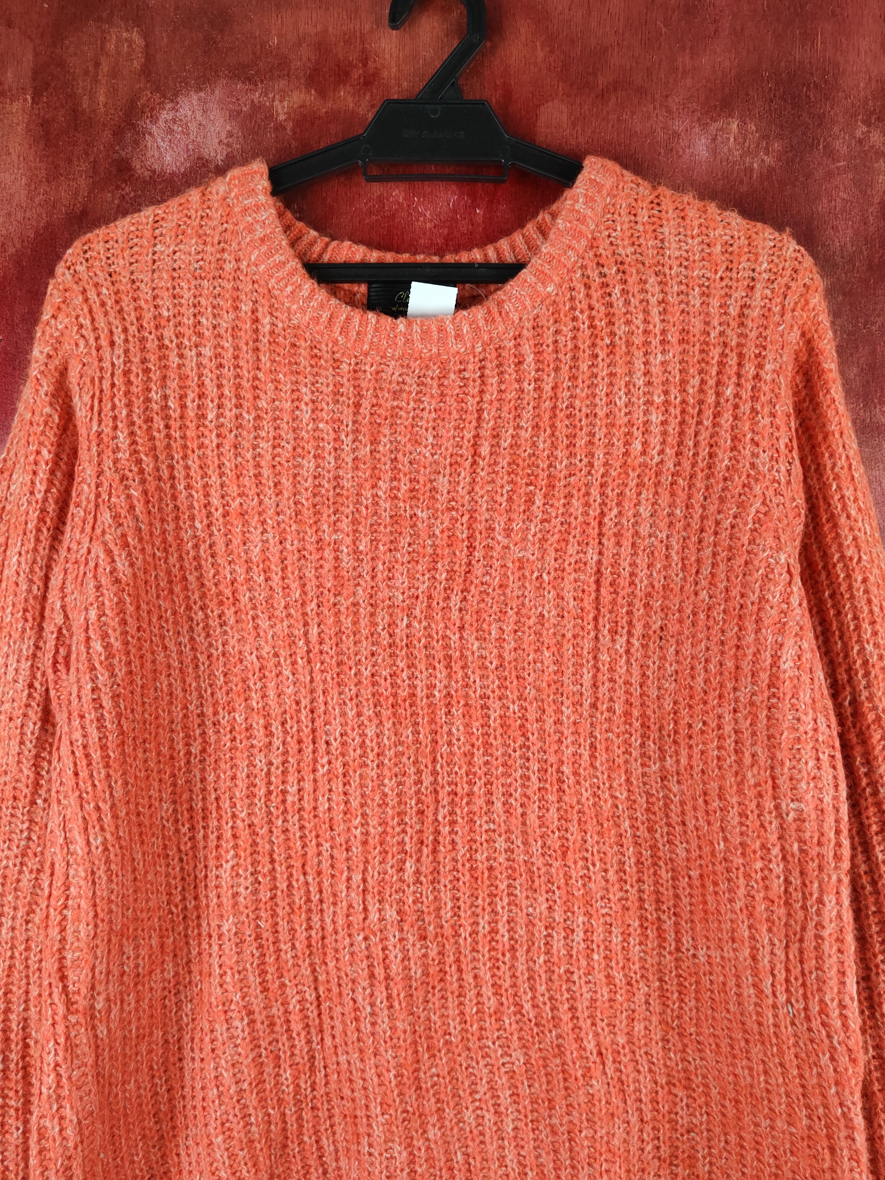 Japanese Brand × Vintage Cloche Orange Knitwear Sweatshirts #S2377 Size L / US 10 / IT 46 - 2 Thumbnail