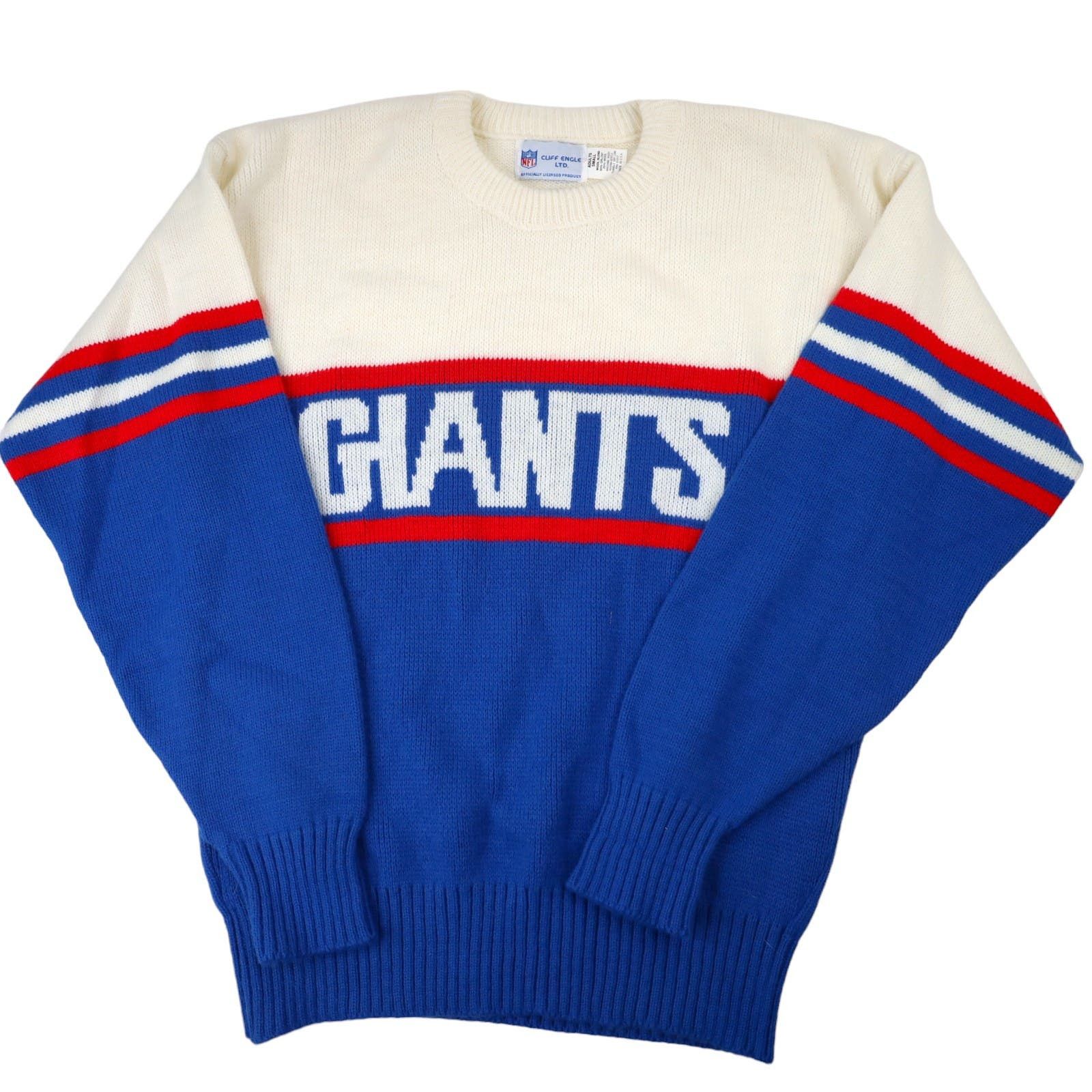 image of Nfl Cliff Engle Ny Giants Knit Sweater in Blue, Men's (Size Small)