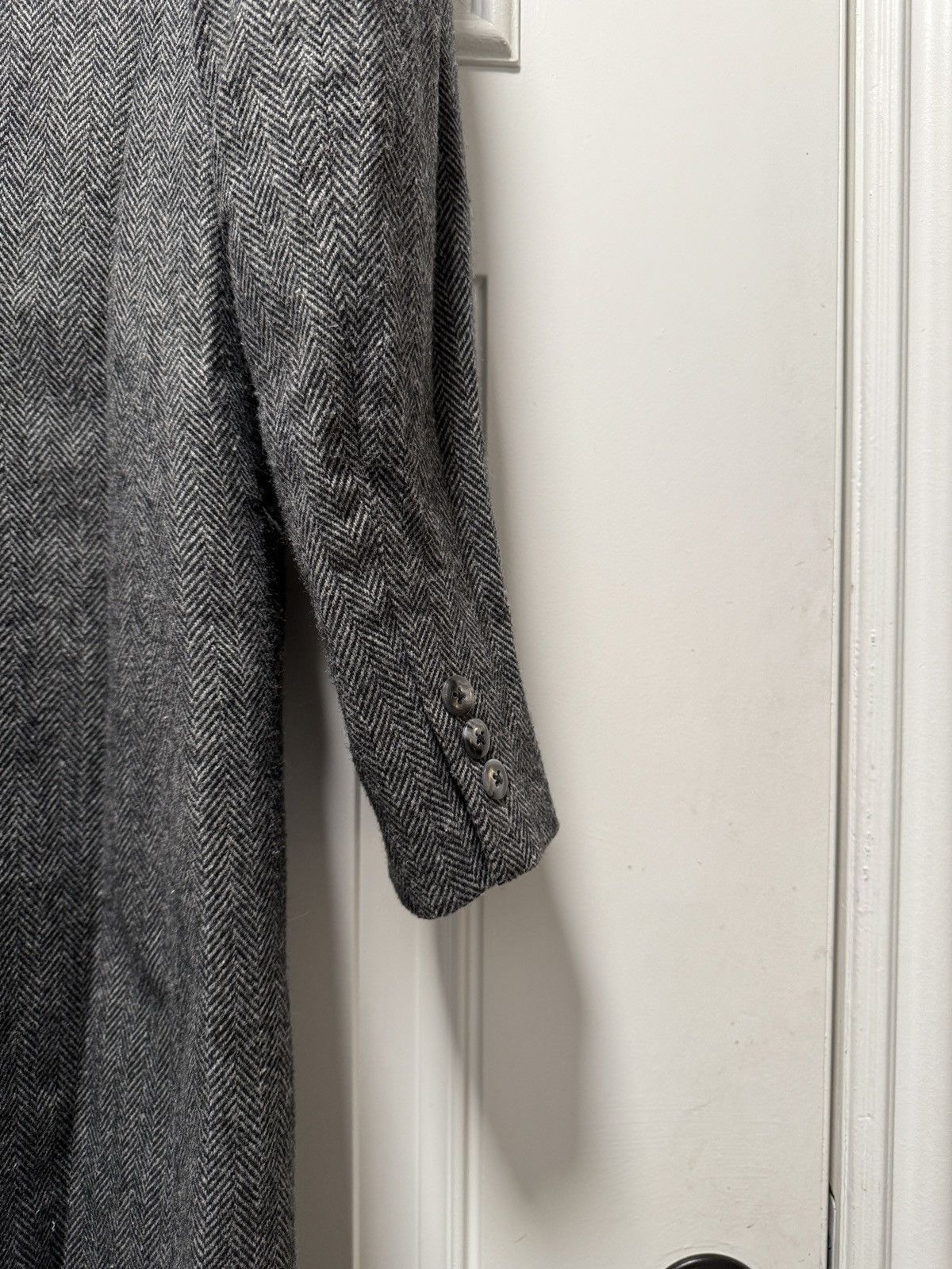 Hedi Slimane Vintage Herringbone Overcoat Size US S / EU 44-46 / 1 - 5 Thumbnail