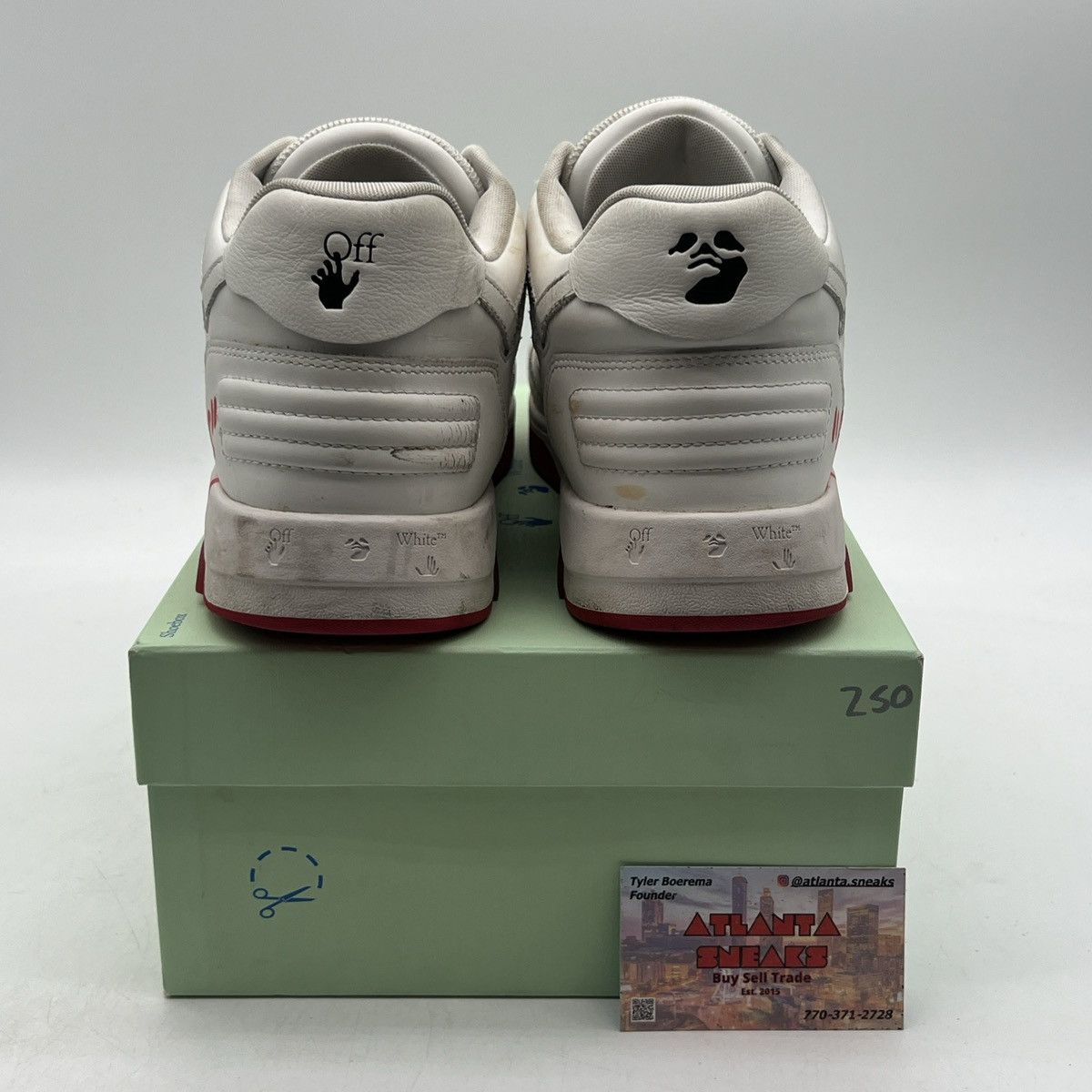 Off-White Off-White Out of Office Low For Walking - White Red Size US 13 / EU 46 - 3 Thumbnail