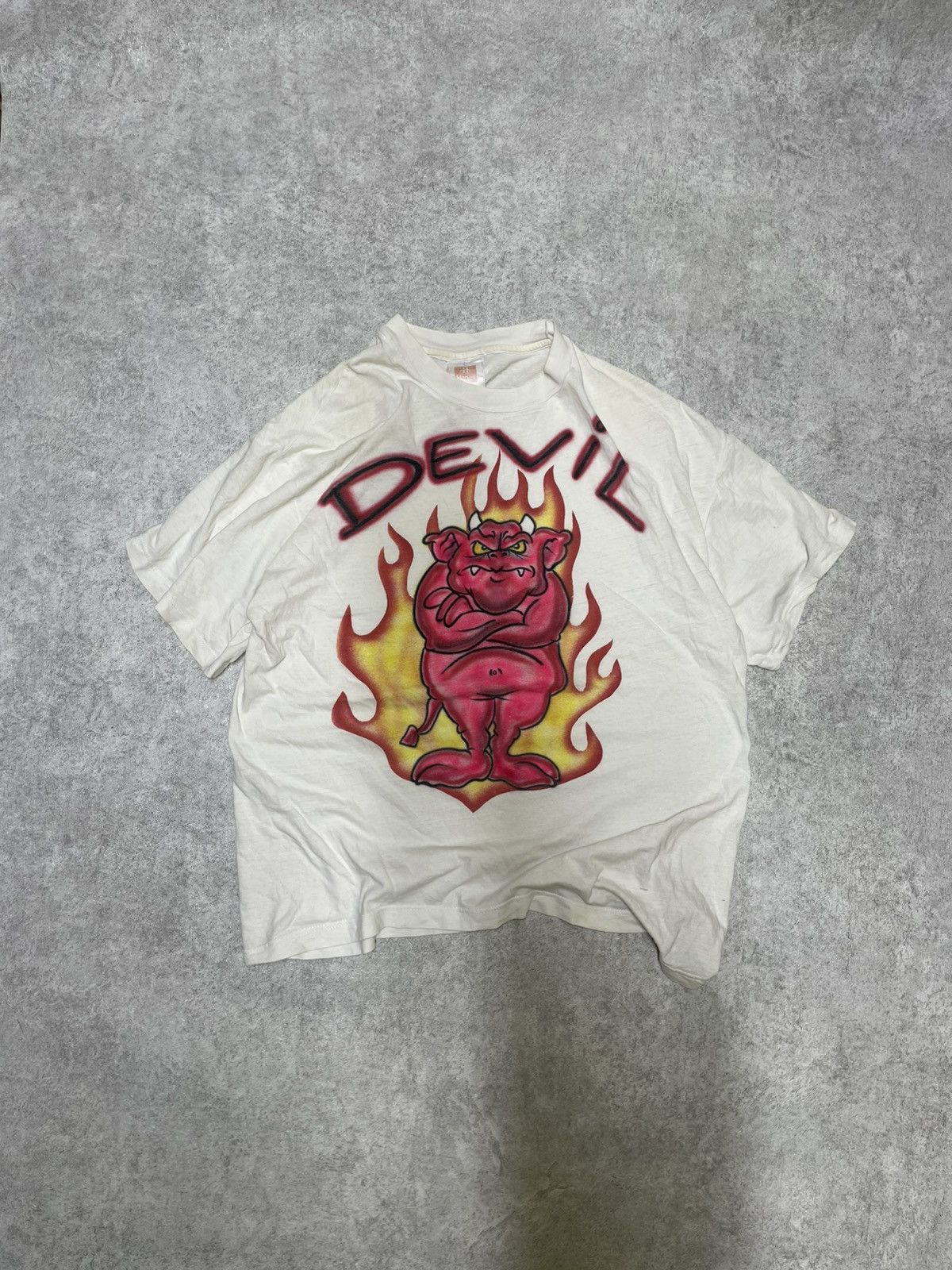 Band Tees × Hanes × Vintage Devil rock t-shirt Japan style perfect fit Size US M / EU 48-50 / 2 - 1 Thumbnail