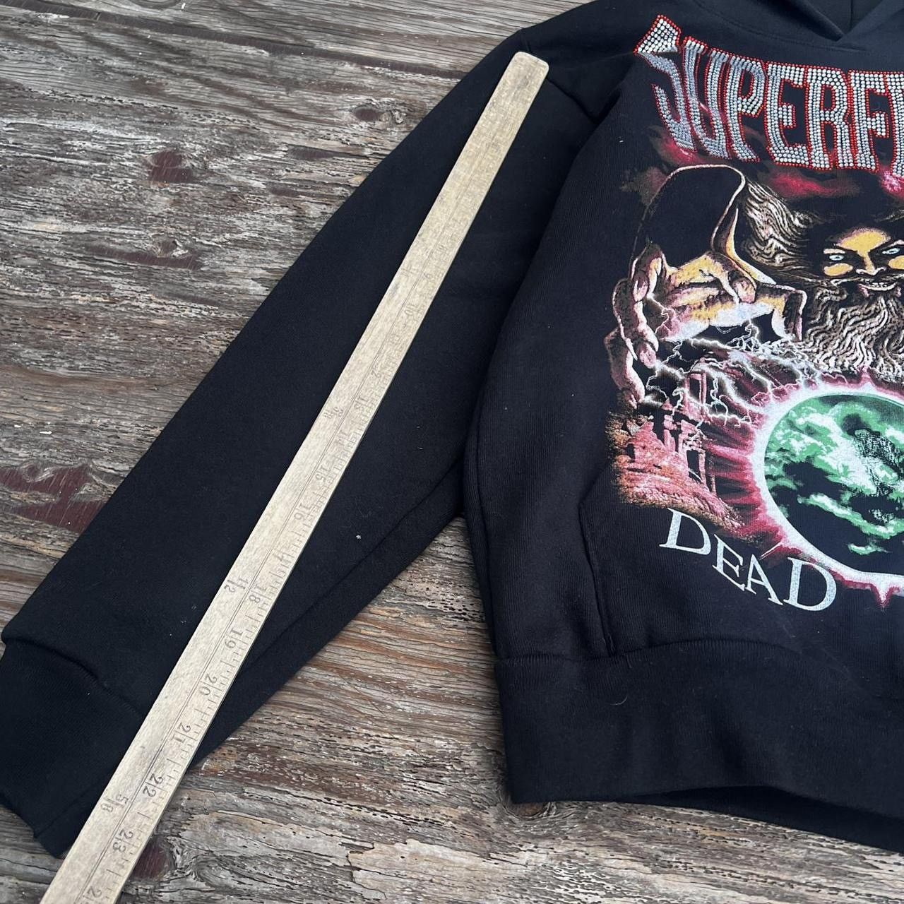 Superrradical × Vintage Superficial Dead End Rhinestone Arc Logo Hoodie Size US S / EU 44-46 / 1 - 2 Thumbnail