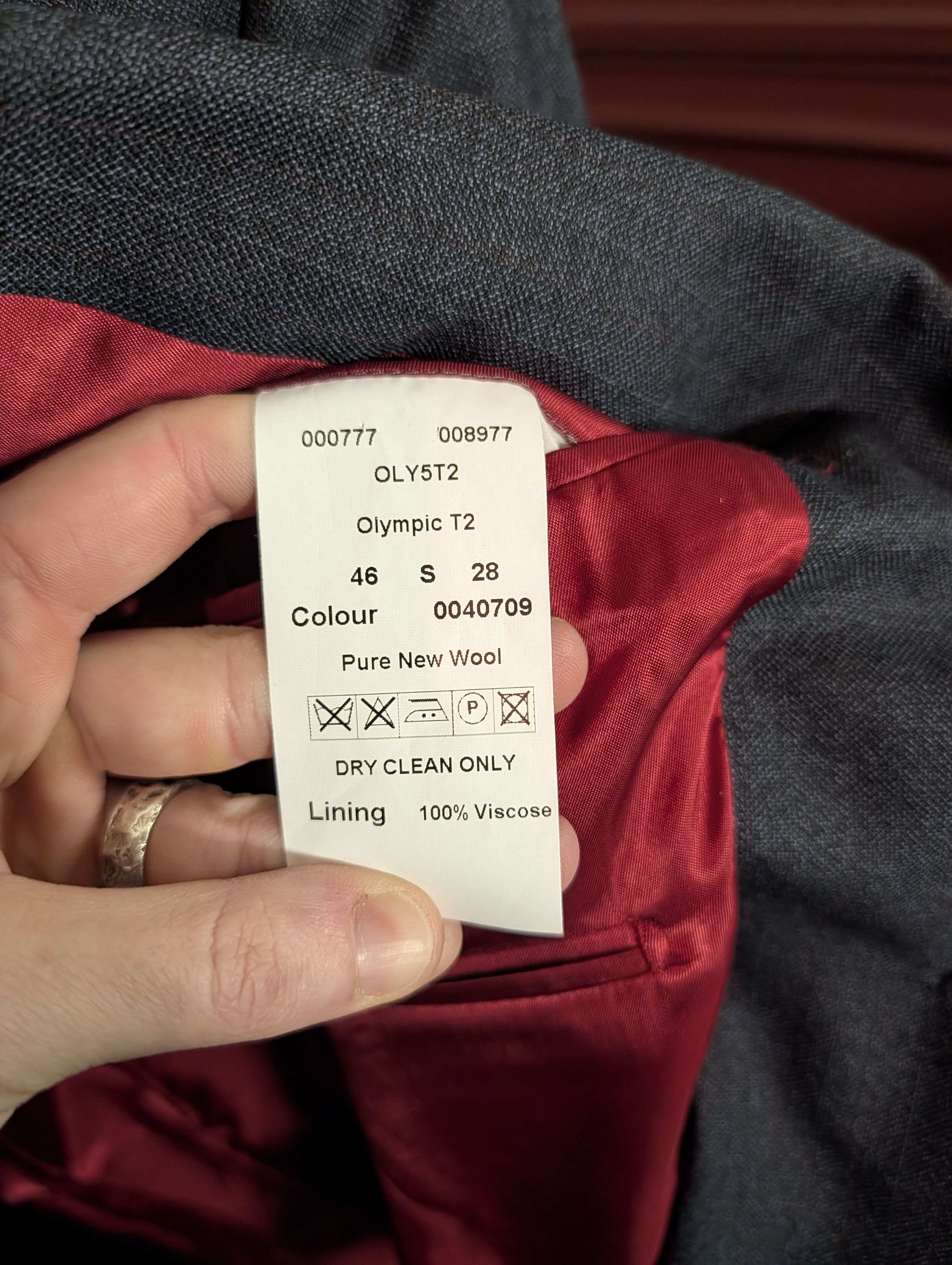 Magee Olympic T2 model pure new wool red lined jacket 46S Size 46S - 12 Thumbnail
