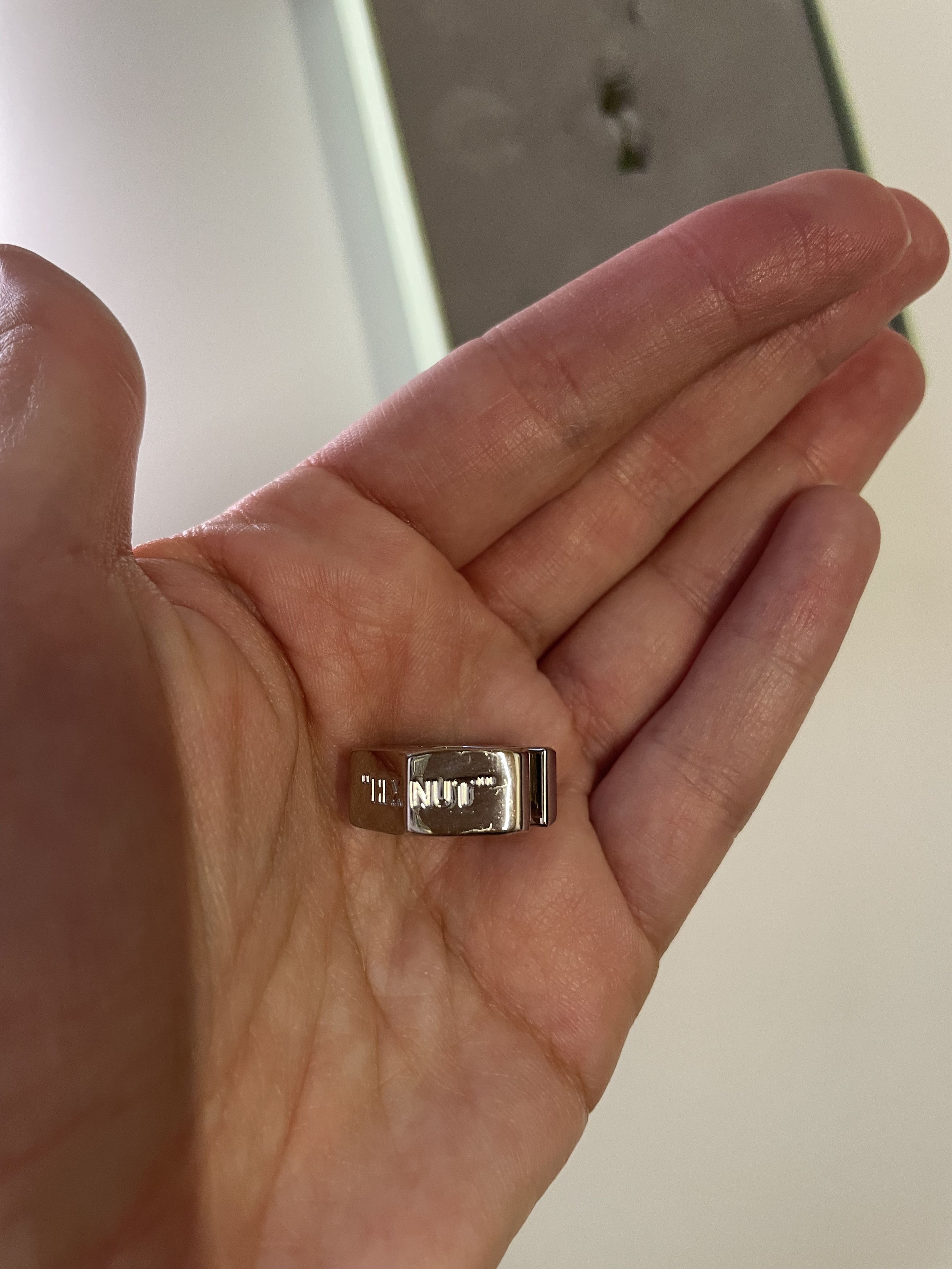 Off-White × Virgil Abloh Off-White Mono Hexnut Bolt Cuff (1090) Size ONE SIZE - 14 Thumbnail