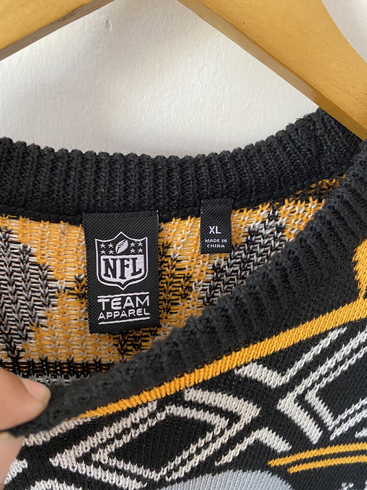 NFL × Vintage Vintage Pittburgh Steelers Knitwear full over Size US XL / EU 56 / 4 - 4 Thumbnail