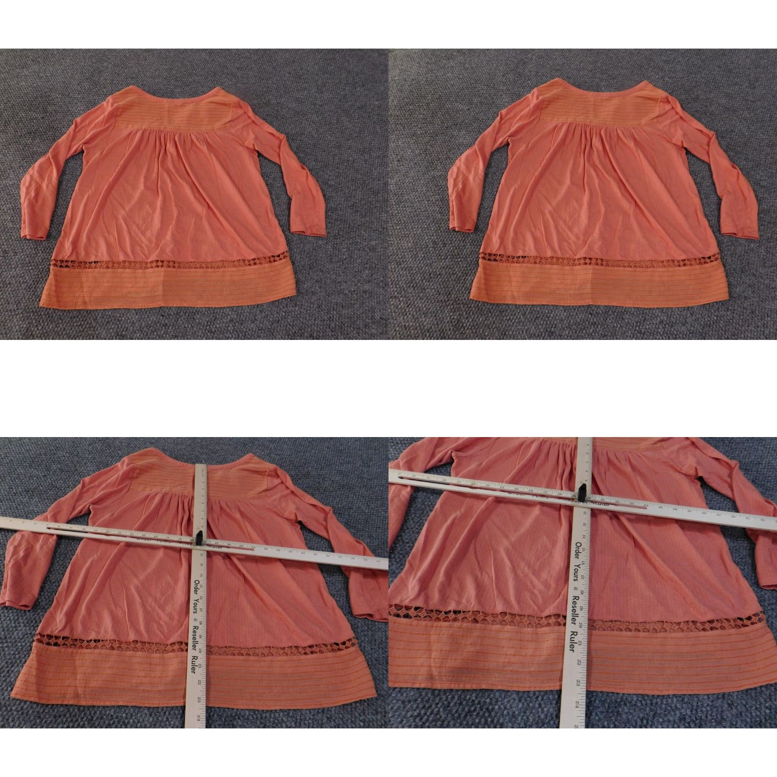 Lucky Brand Lucky Brand Shirt Womens Medium Button Down Long Sleeve Boho Lace Trim Top Size M / US 6-8 / IT 42-44 - 8 Thumbnail
