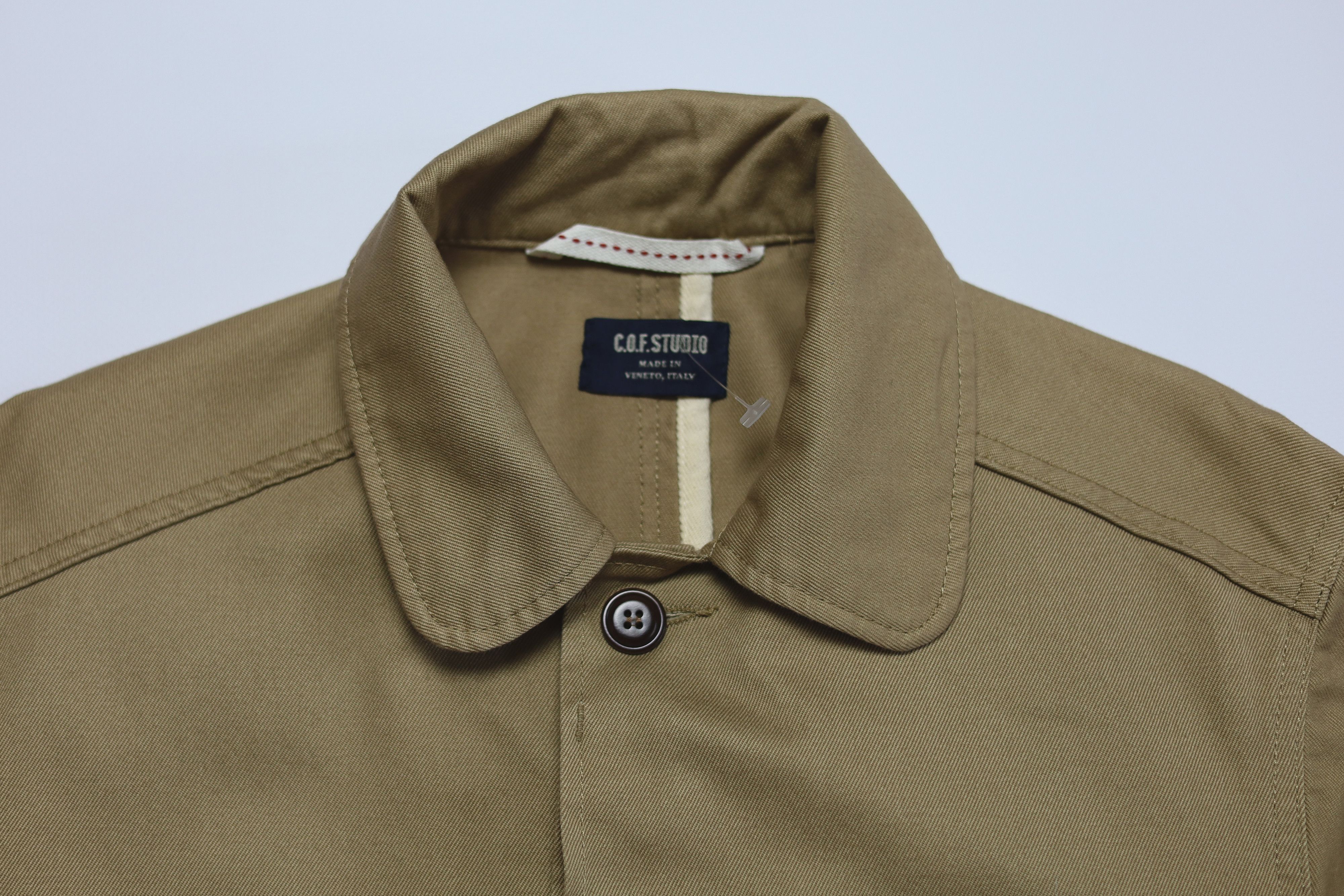 C.O.F. Studio Men's C.O.F Studio Biege Moleskin Cotton Coat Size M Size US M / EU 48-50 / 2 - 4 Thumbnail