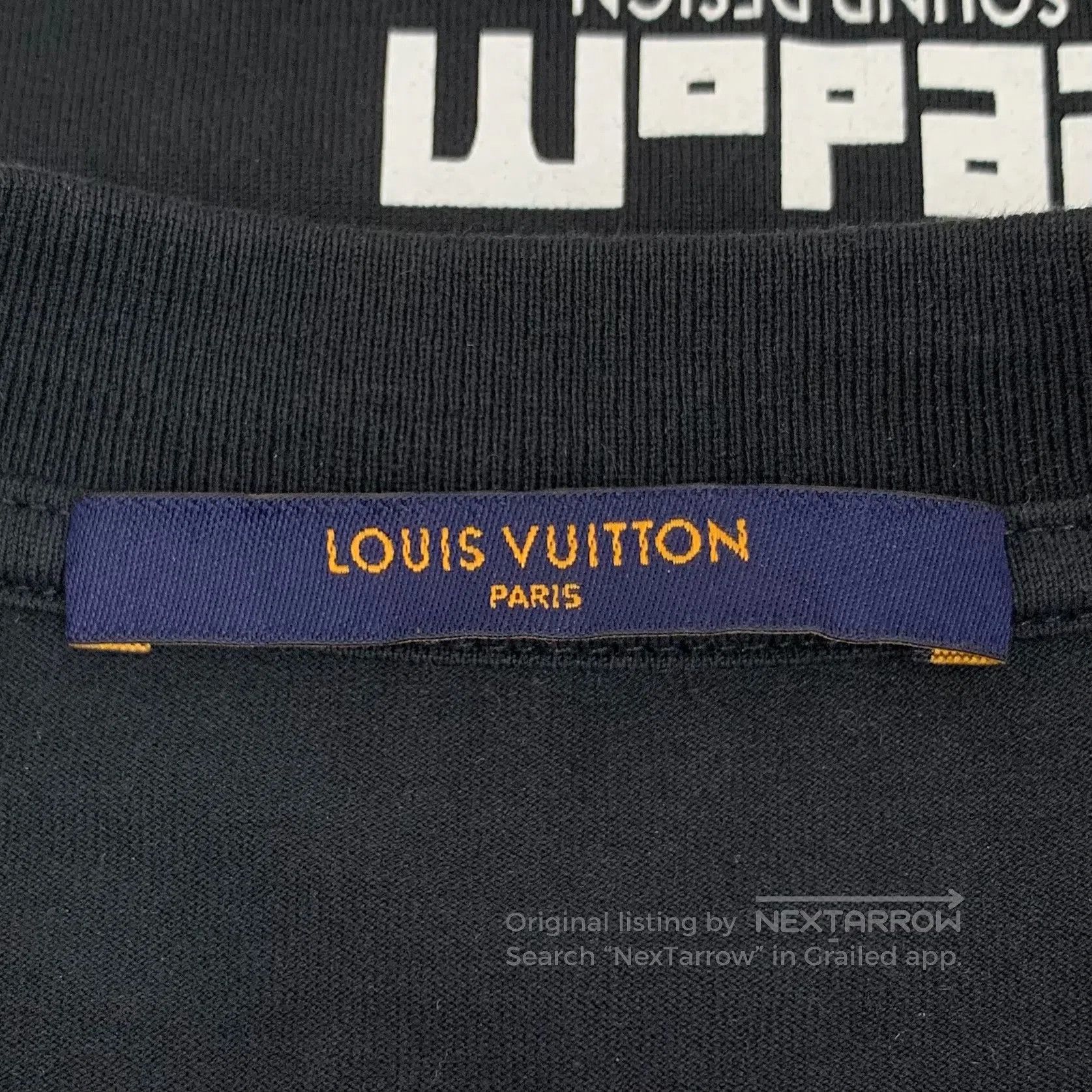 Louis Vuitton Louis Vuitton Black Letter Logo Printed Cotton Crew Neck S Size US XS / EU 42 / 0 - 5 Thumbnail