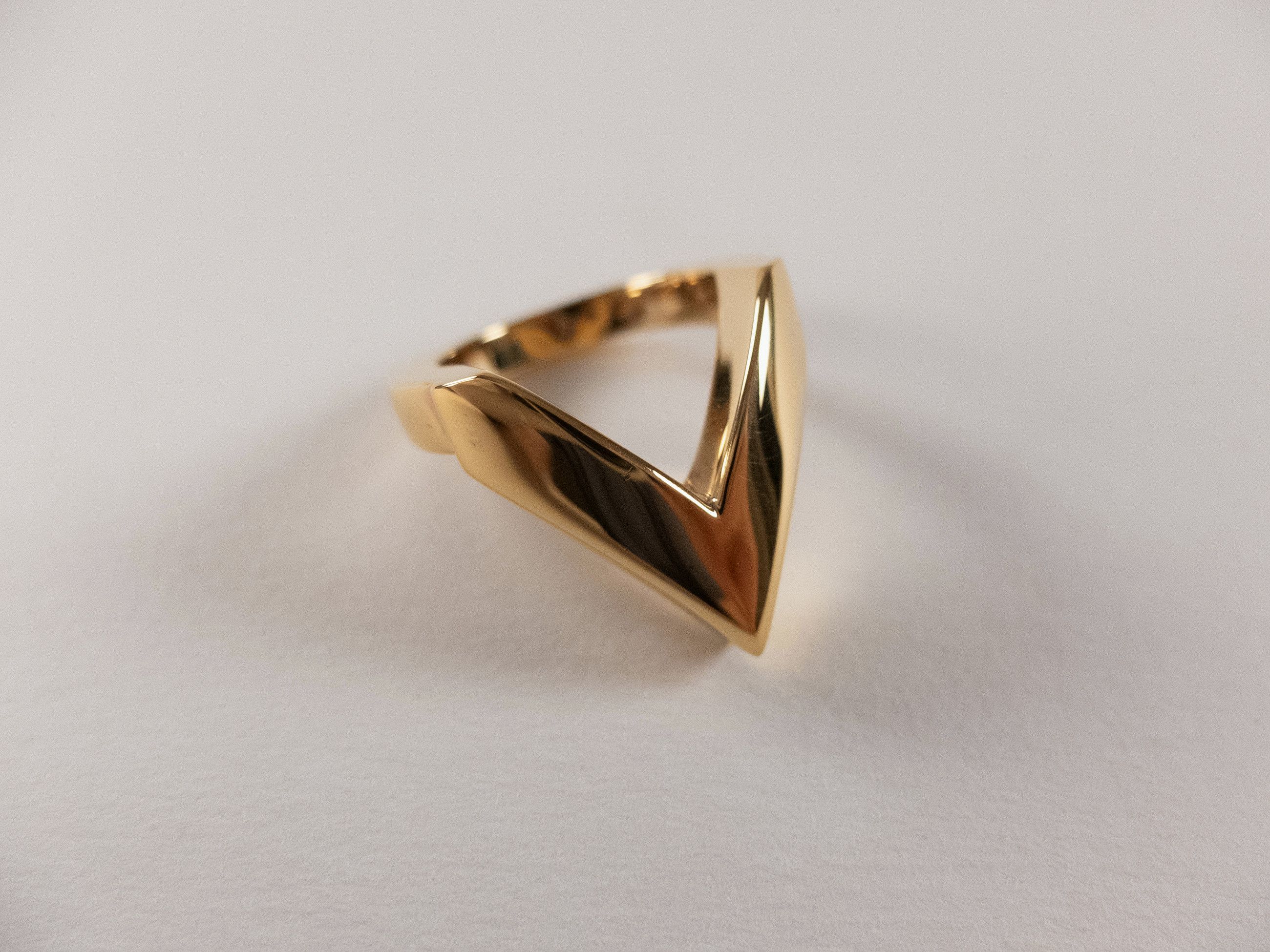 Bottega Veneta BOTTEGA VENETA gold plated silver triangle ring 9.5 21 q Size ONE SIZE - 3 Thumbnail