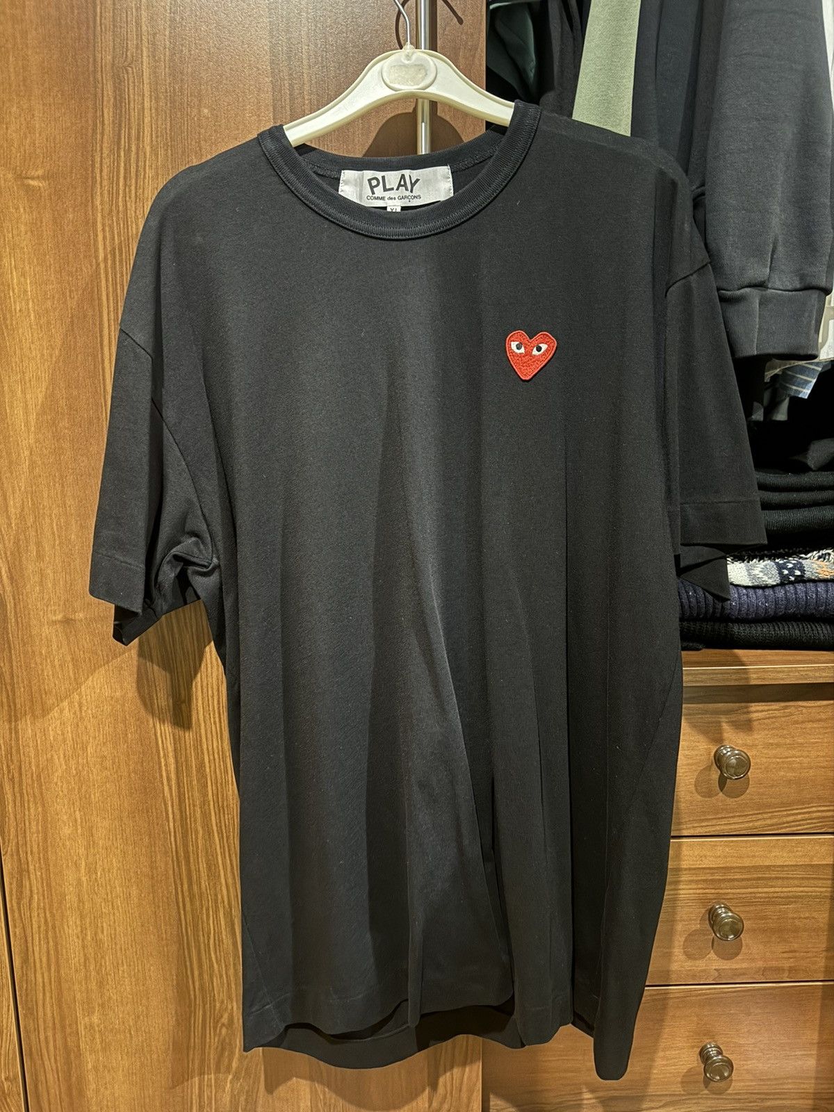 Comme des Garcons PLAY BASIC INVADERS T-SHIRT RED EMBLEM Size US XL / EU 56 / 4 - 1 Thumbnail