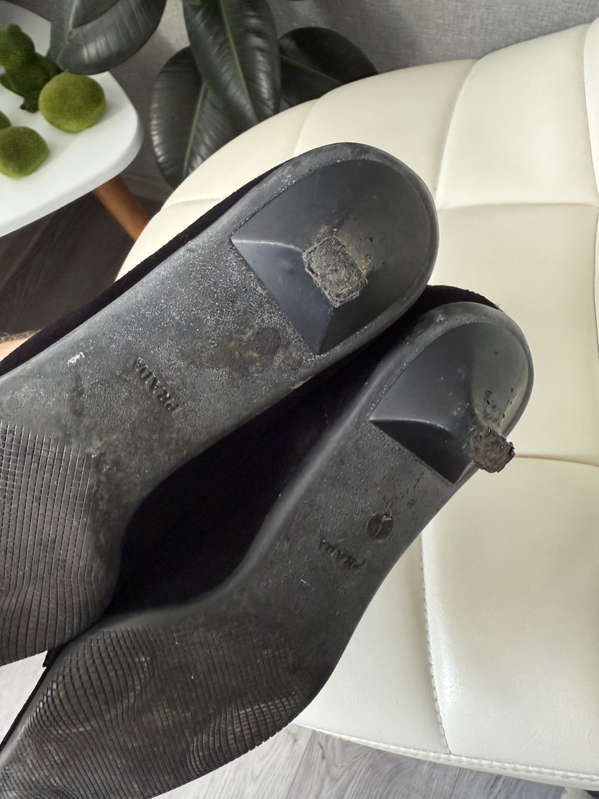 Prada Prada Kitten Heel Pumps Silver Buckle Black Suede Flats Size US 6.5 / IT 36.5 - 19 Thumbnail