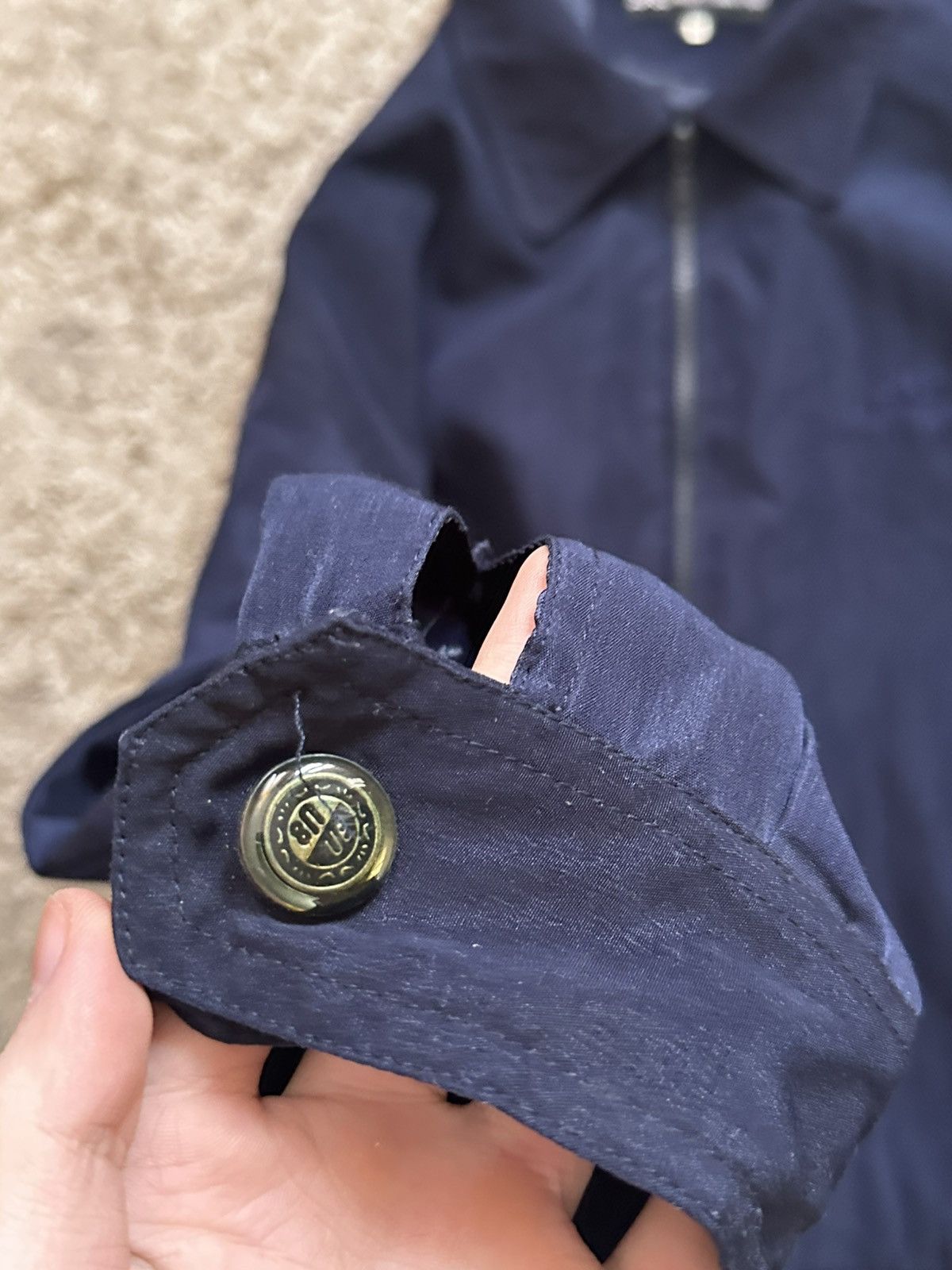 Vintage Vintage Mediterraneo Navy Blue Bomber Jacket Size L Size US L / EU 52-54 / 3 - 7 Thumbnail