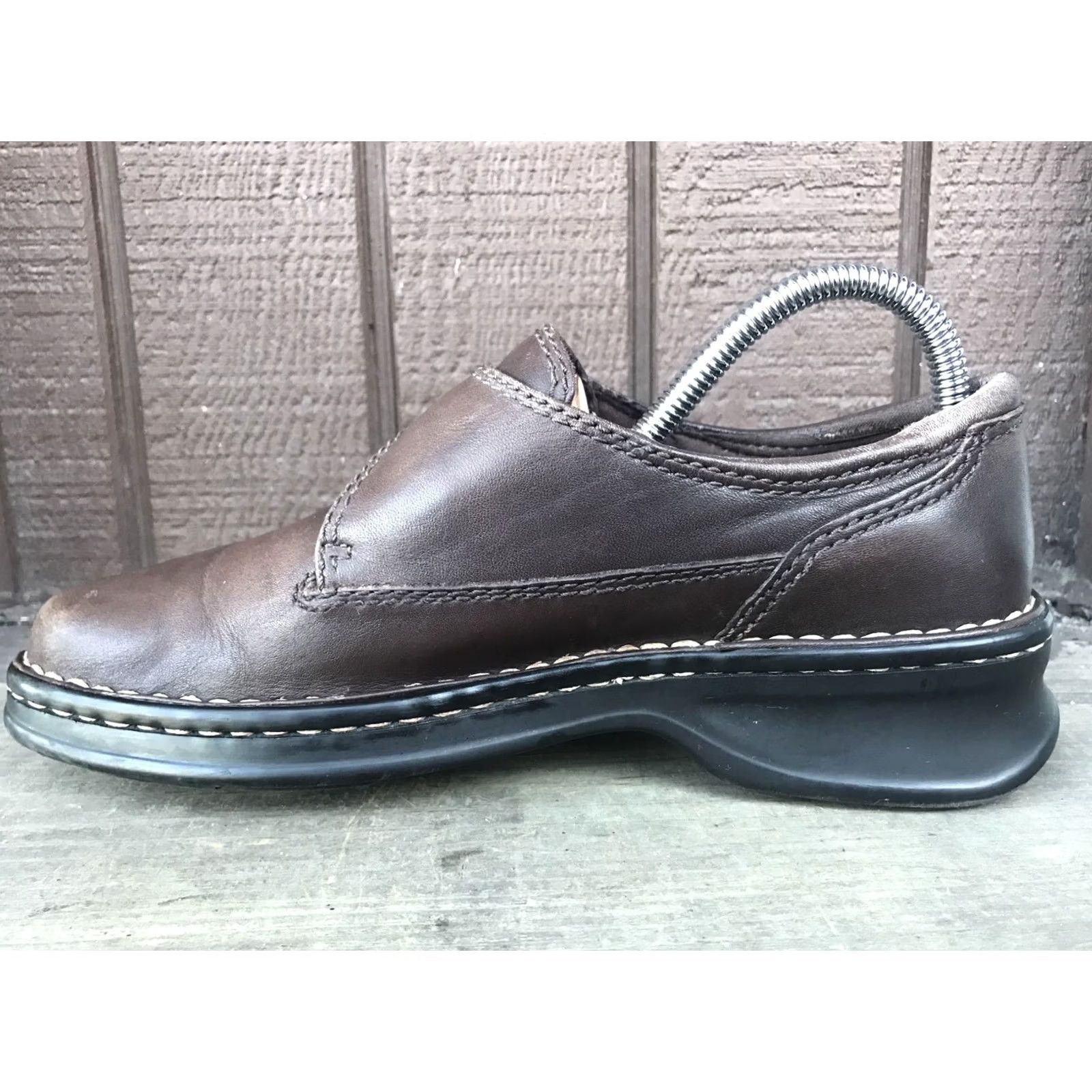 Vintage Bass Kerri Loafers Womens Size 7.5M Brown Leather Monk Strap Casual SlipOn Shoes Womens Flat Leather Upper Brown Bass Kerri Loafers Size US 8 / IT 38 - 6 Thumbnail