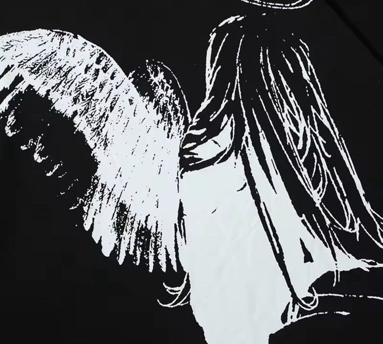 Japanese Brand Streetwear Y2K Creative Angel Sketch Short Sleeve T-Shirt Size US XL / EU 56 / 4 - 2 Thumbnail