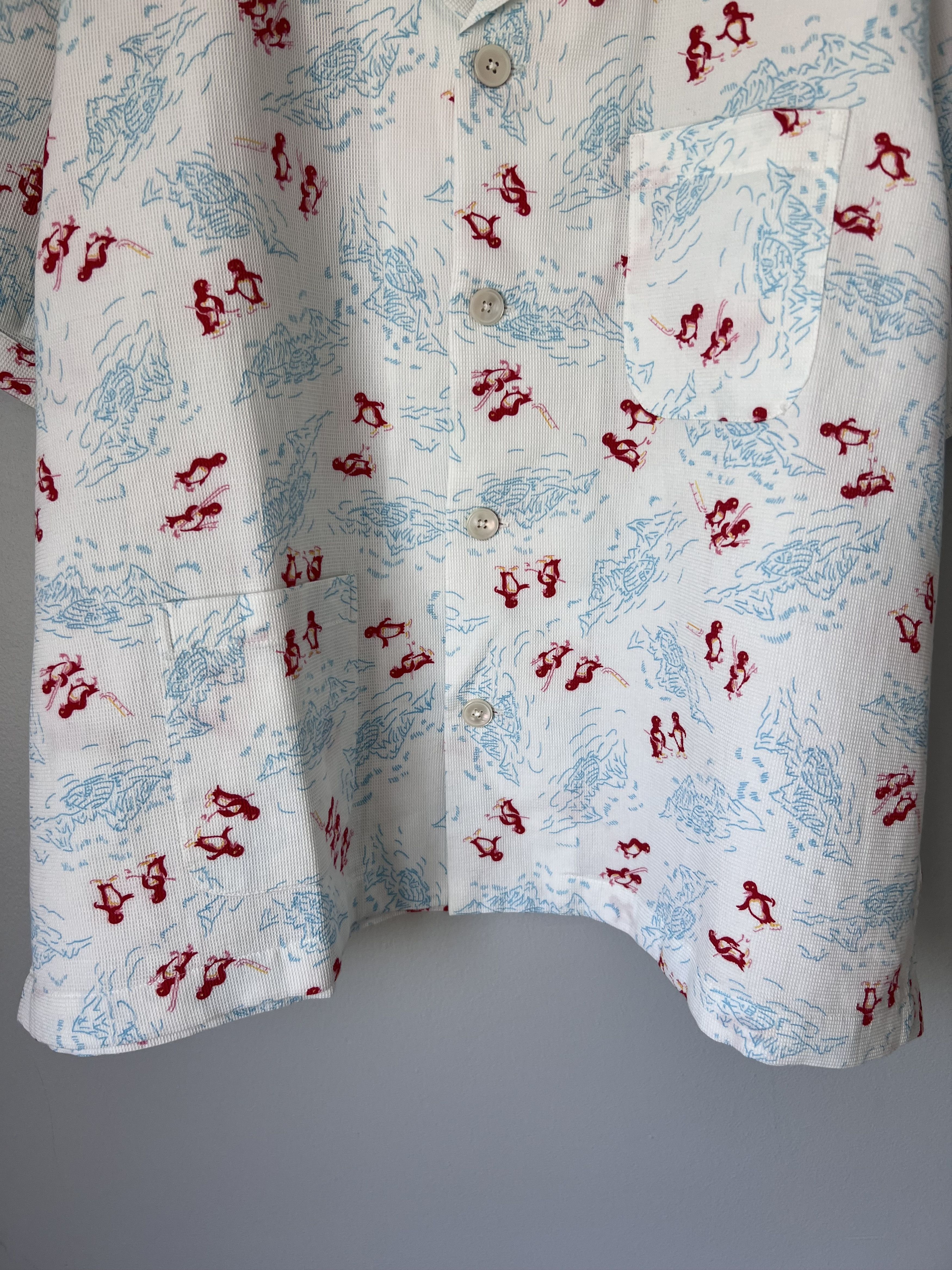 Bode Bode Skiing Penguins Button Up Shirt in White Size US XL / EU 56 / 4 - 3 Thumbnail