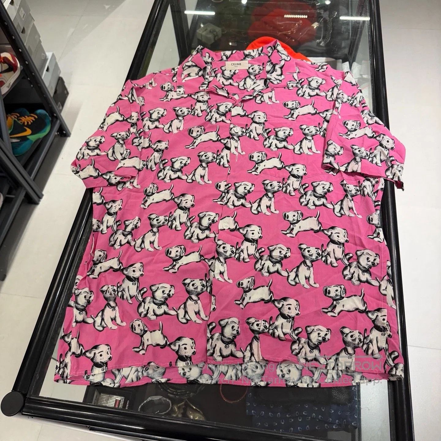 Celine Celine Pink Puppy Short-Sleeve Shirt. Size S / US 4 / IT 40 - 6 Thumbnail