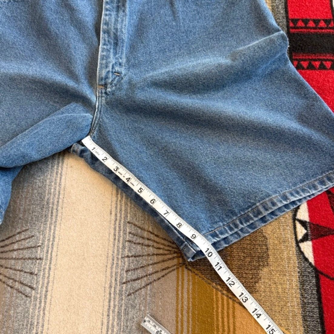 Wrangler VINTAGE Wrangler Carpenter Denim Jean Shorts Size 36 Blue Denim Workwear 90s Y2K Grunge Skate Mens Size US 36 / EU 52 - 6 Thumbnail
