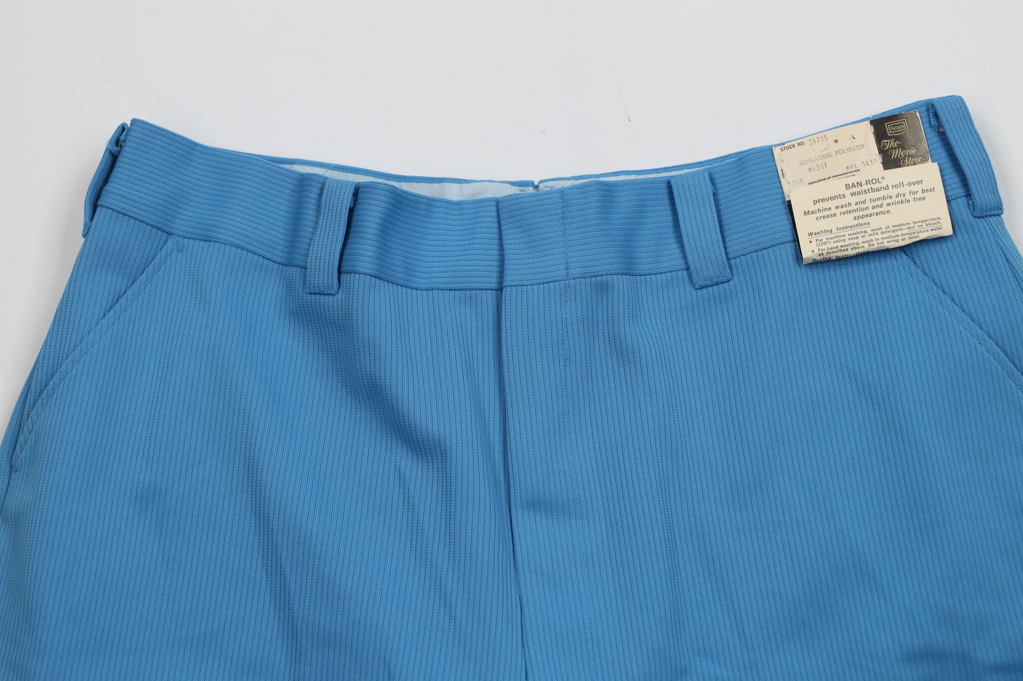 Vintage Deadstock Vintage 70s Streetwear Above Knee Shorts Blue USA Size US 38 / EU 54 - 2 Thumbnail