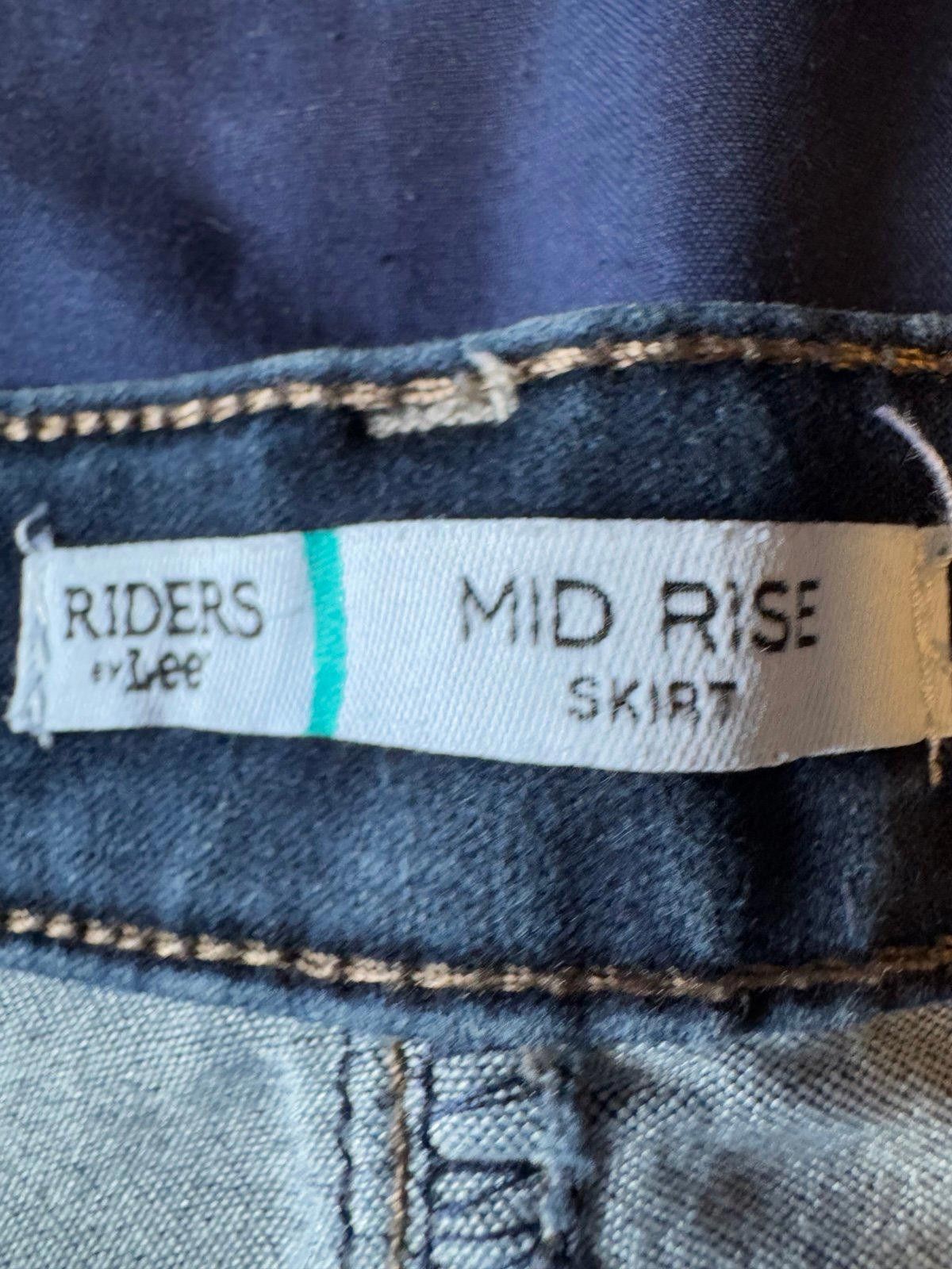 Other Riders By Lee Midrise Knee Length Denim Skirt 14M Size 36" / US 14 / IT 50 - 3 Thumbnail