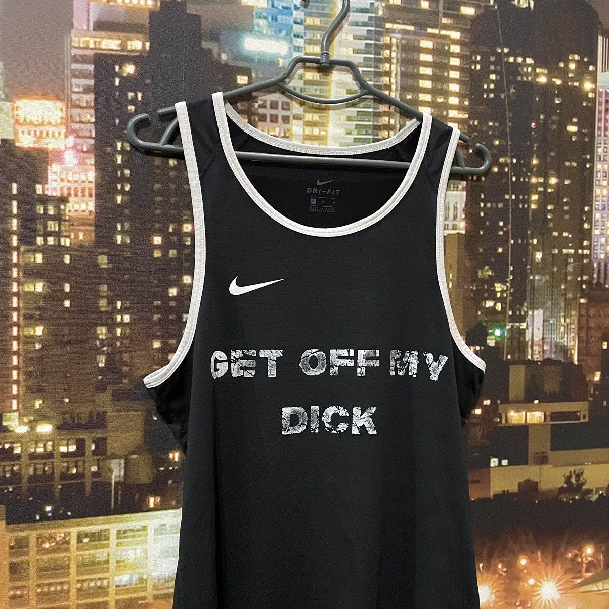 Nike BLACK HUMOR NIKE TEE Y2K GET OFF MY D1CK FUNNY PORN XXX Size US M / EU 48-50 / 2 - 2 Thumbnail